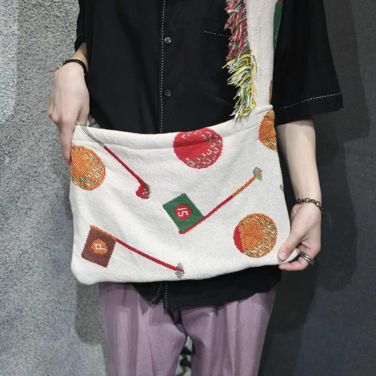 古着通販】古着 ラグ 絨毯 ハンドメイド ショルダーバッグ バッグ