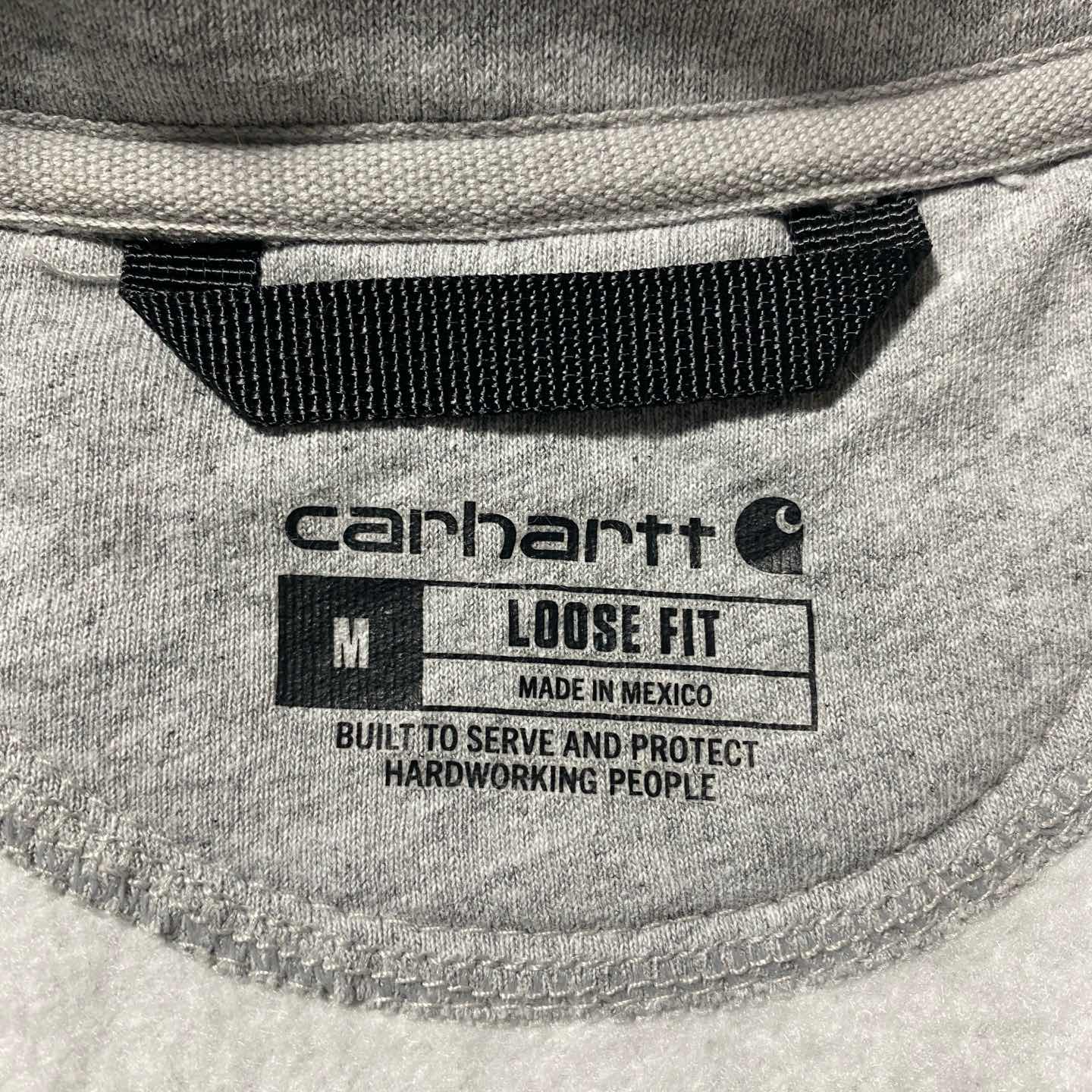 古着通販】carhartt カーハート ハーフジップ 刺繍企業ロゴ