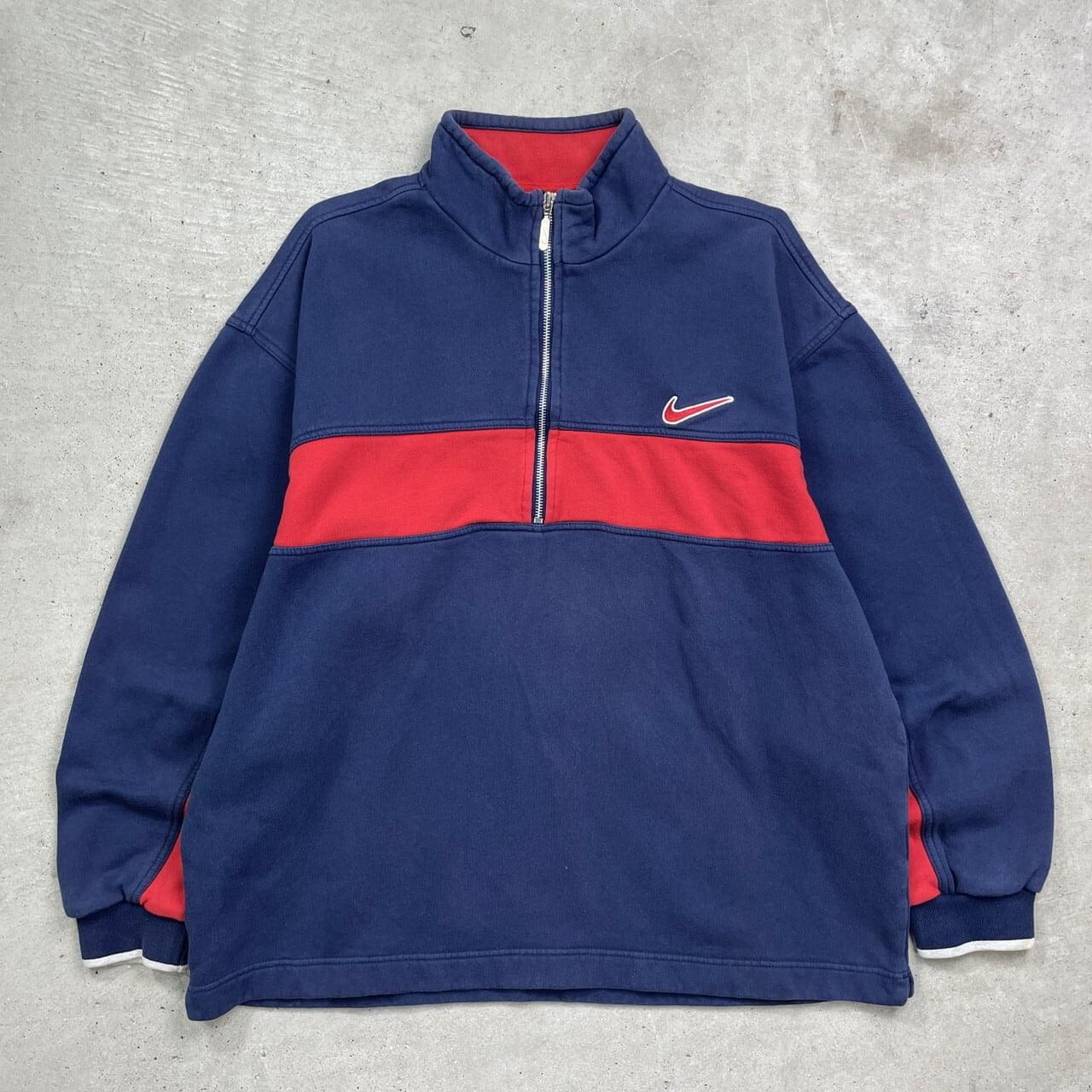 古着通販】90年代 NIKE ナイキ スモールスウォッシュロゴ刺繍 ハーフ