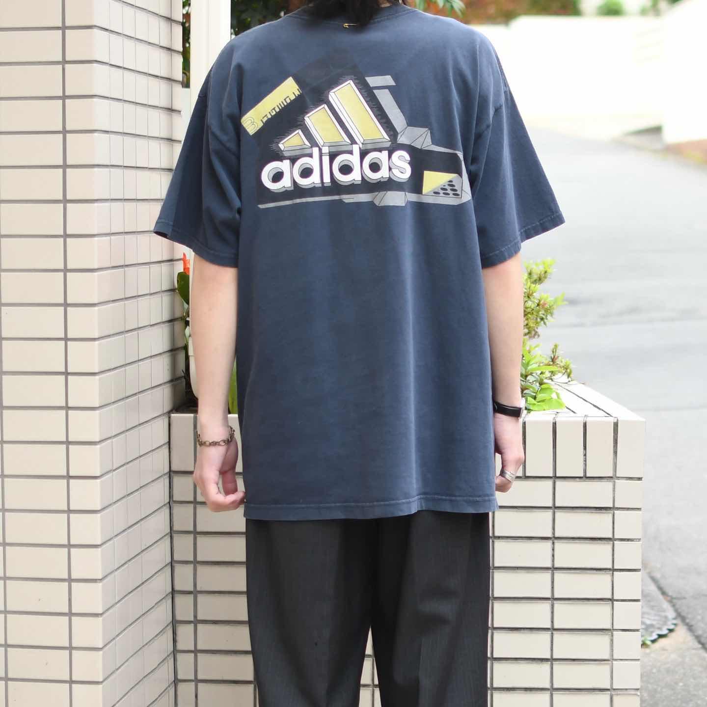 古着通販】古着 adidas バックプリント プリントTシャツ Tシャツ