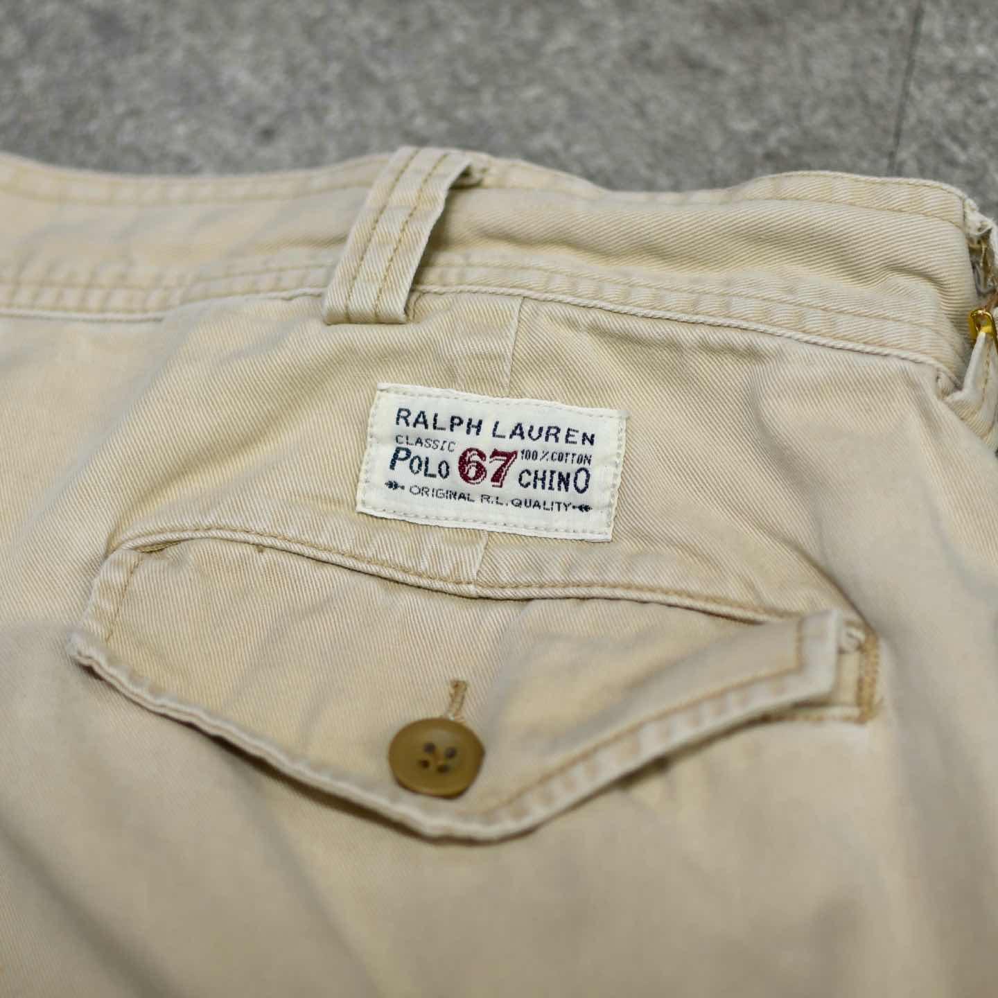 古着通販】古着 POLO RALPH LAUREN 67 chino カーゴ ショーツ VINTAGE