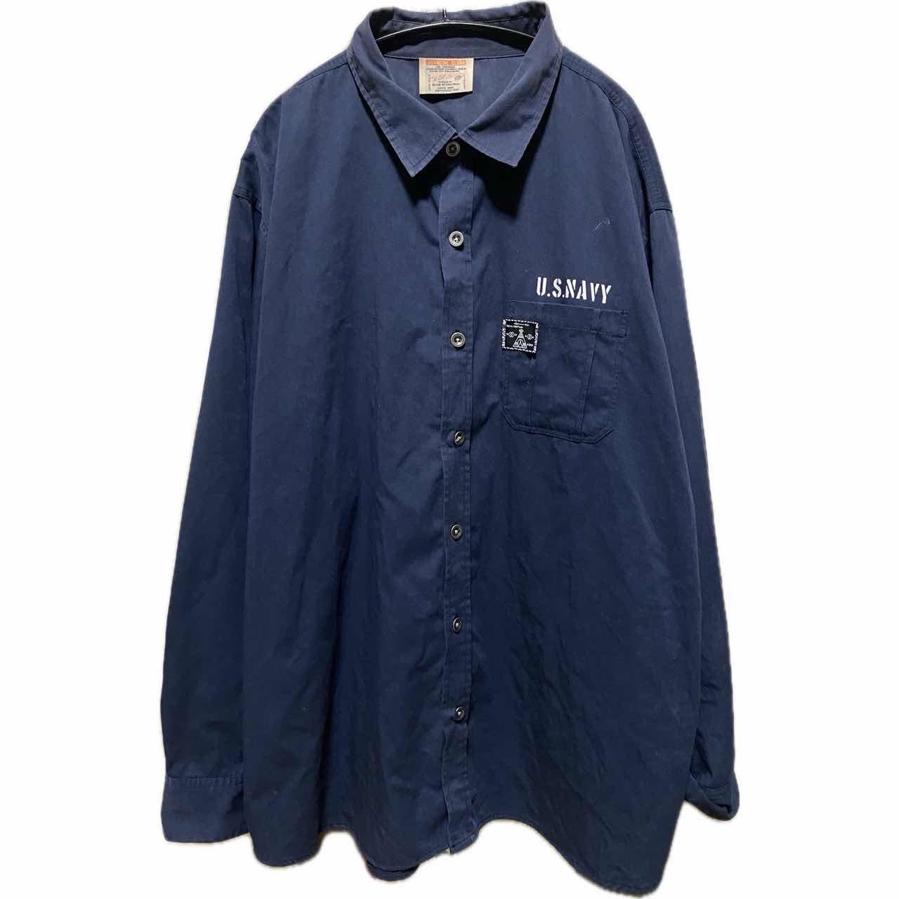 古着通販】90s コレクションタグ ダブルネーム ワークシャツ F VINTAGE