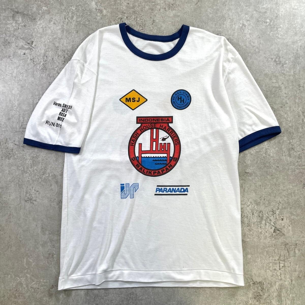 古着通販】90年代 Hash House Harriers リンガーTシャツ メンズL相当