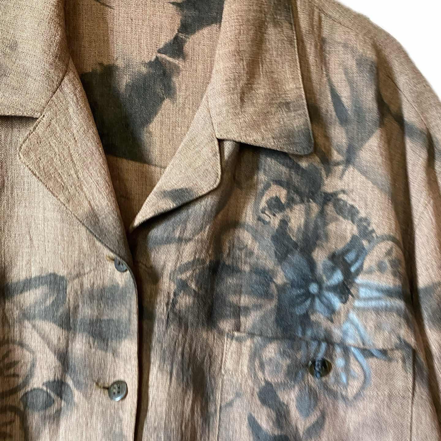 DELICE TOKYOSTYLE 70s crackアート　リメイクシャツ　XL 古着通販】DELICE TOKYOSTYLE 70s crackアート リメイクシャツ XL