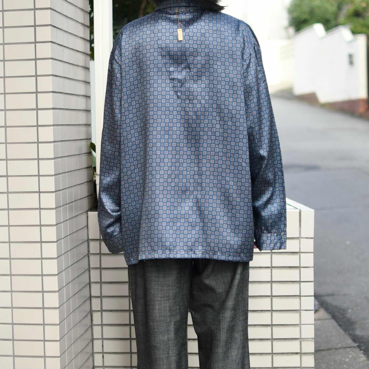 古着通販】古着 ユーロ サテン パジャマシャツ 総柄シャツ 柄シャツ