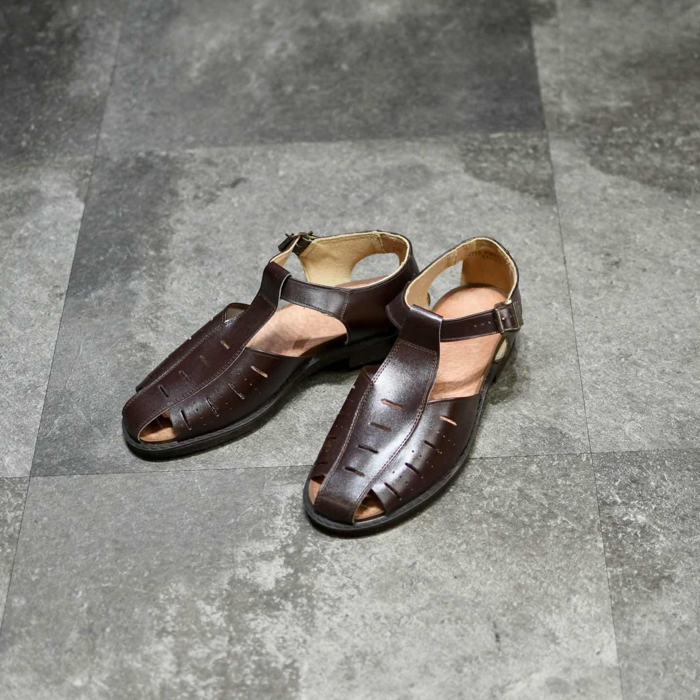 古着 チェコ軍 デッドストック グルカサンダル ブラウン PVCレザー サンダル 古着通販】古着 チェコ軍 デッドストック グルカサンダル ブラウン PVC