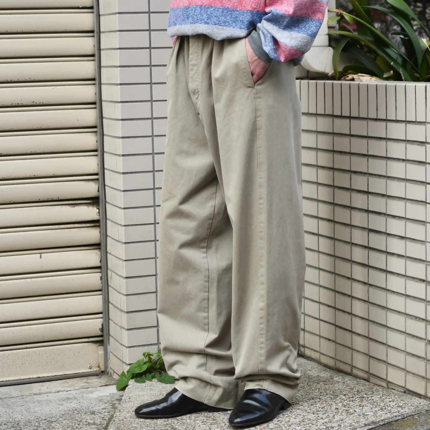 古着 コンフェクト リネン ワーク パンツ チノパン スラックス ワイドパンツ nduck_110.jpg