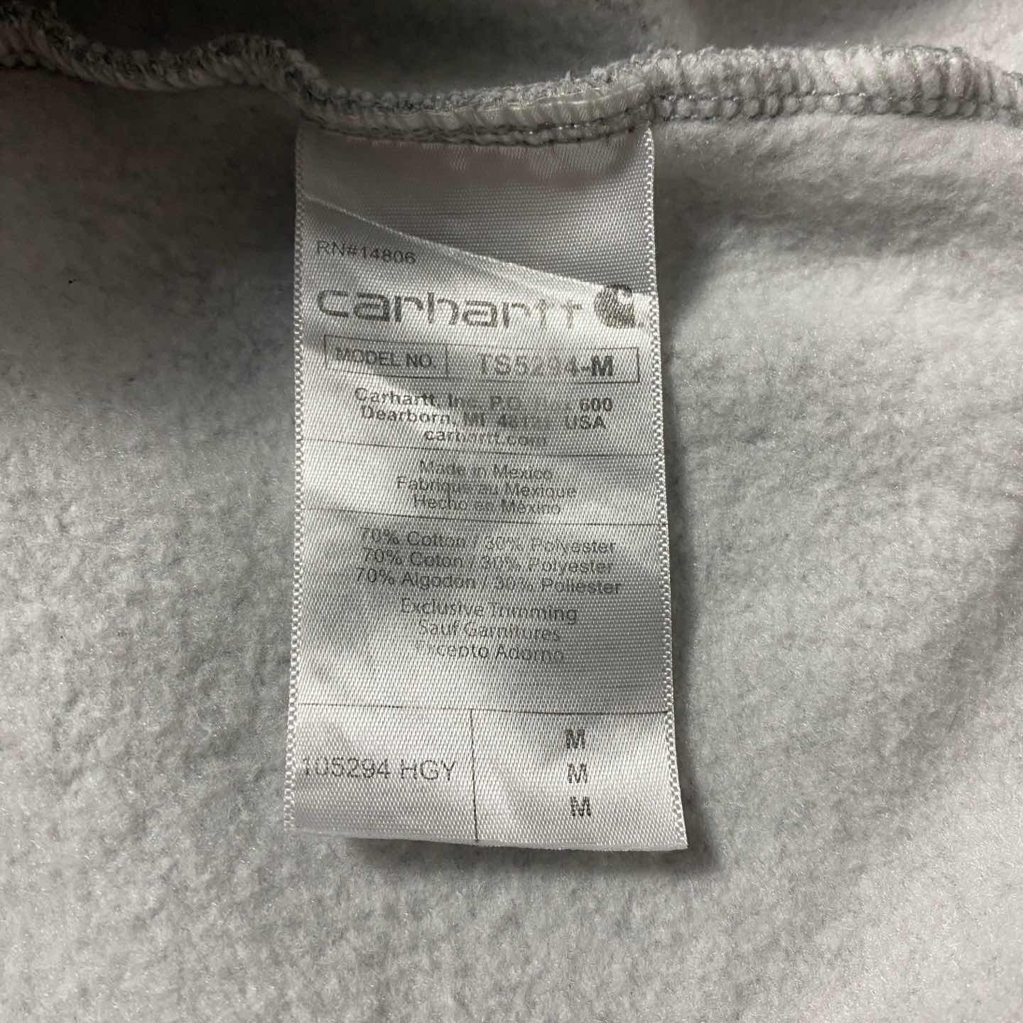 古着通販】carhartt カーハート ハーフジップ 刺繍企業ロゴ