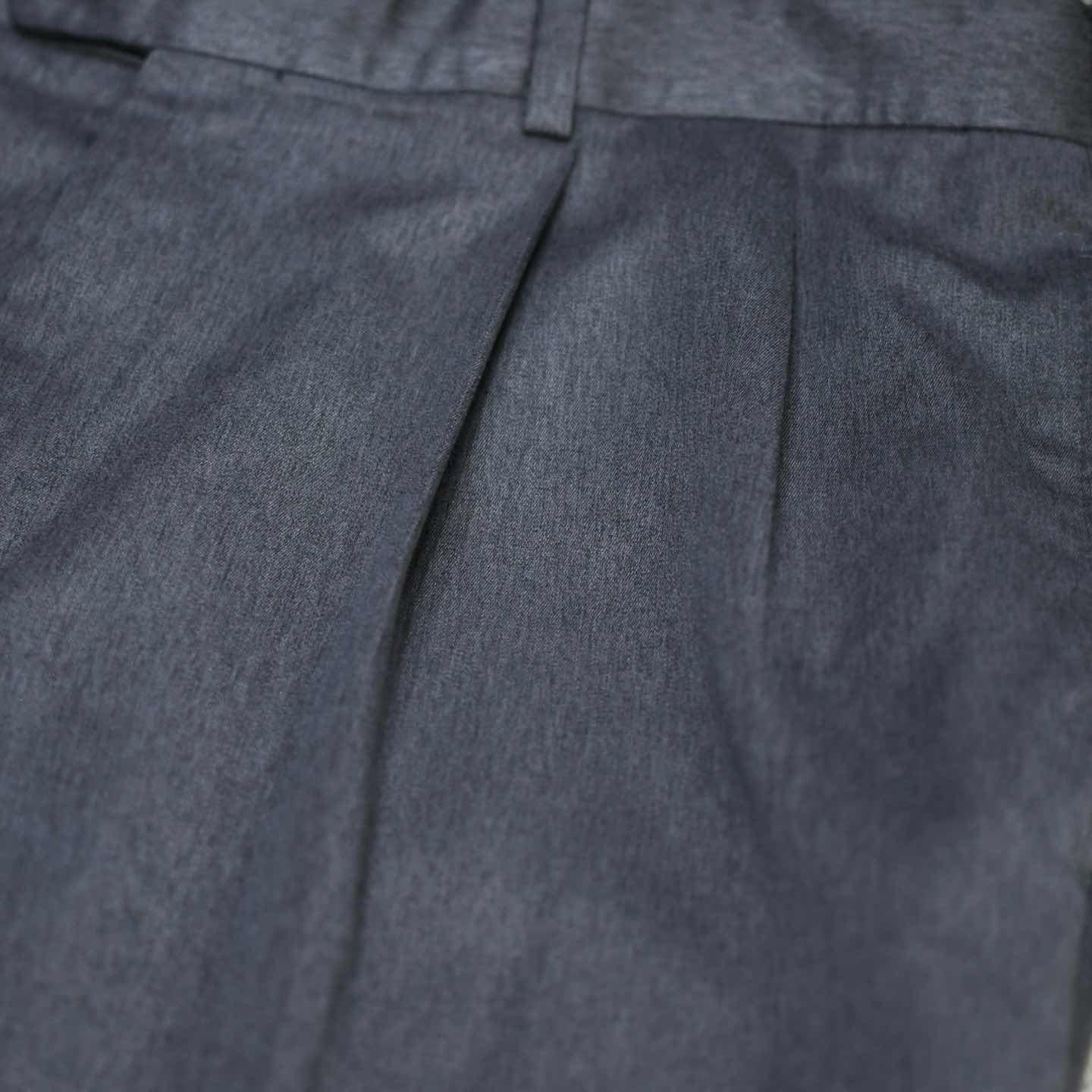 古着通販】古着 SAVANE 杢調 2タック スラックス タックパンツ ワイド