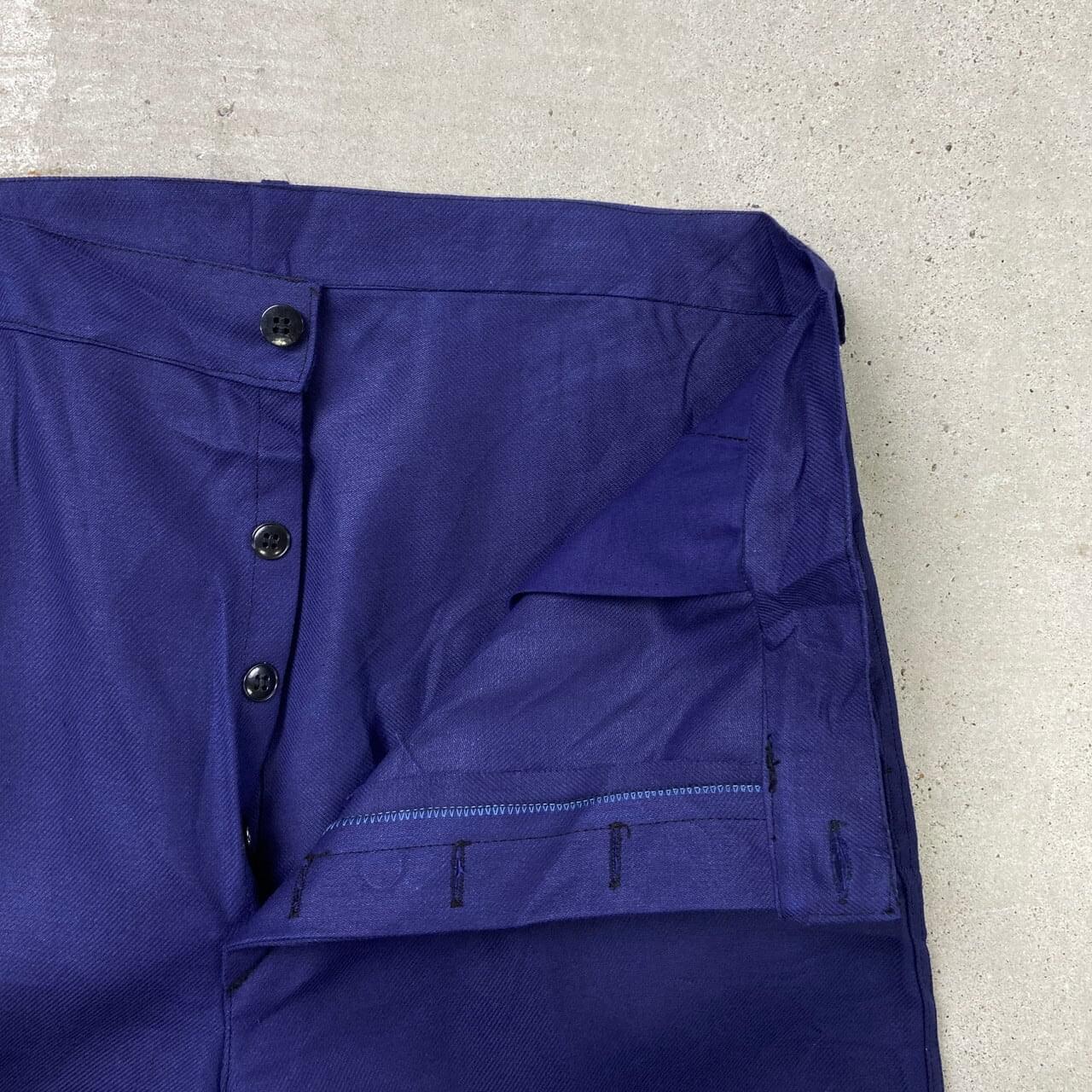 60年代頃 DEADSTOCK NOS Le vetement SANFOR ユーロワーク コットンツイル ワークパンツ メンズW36相当 古着 デッドストック フラッシャー付き VINTAGE ヴィンテージ インクブルー 青色 古着通販】60年代頃 DEADSTOCK NOS Le vetement SANFOR ユーロワーク