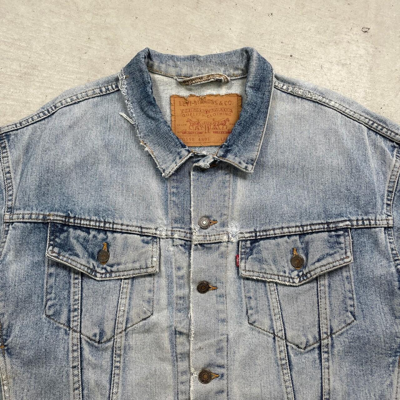 90s Levi’s 70598 デニムジャケット【デカパッチ】　茄子紺 90s メキシコ製 Levi'sリーバイス 70598 デカパッチ デニムジャケット
