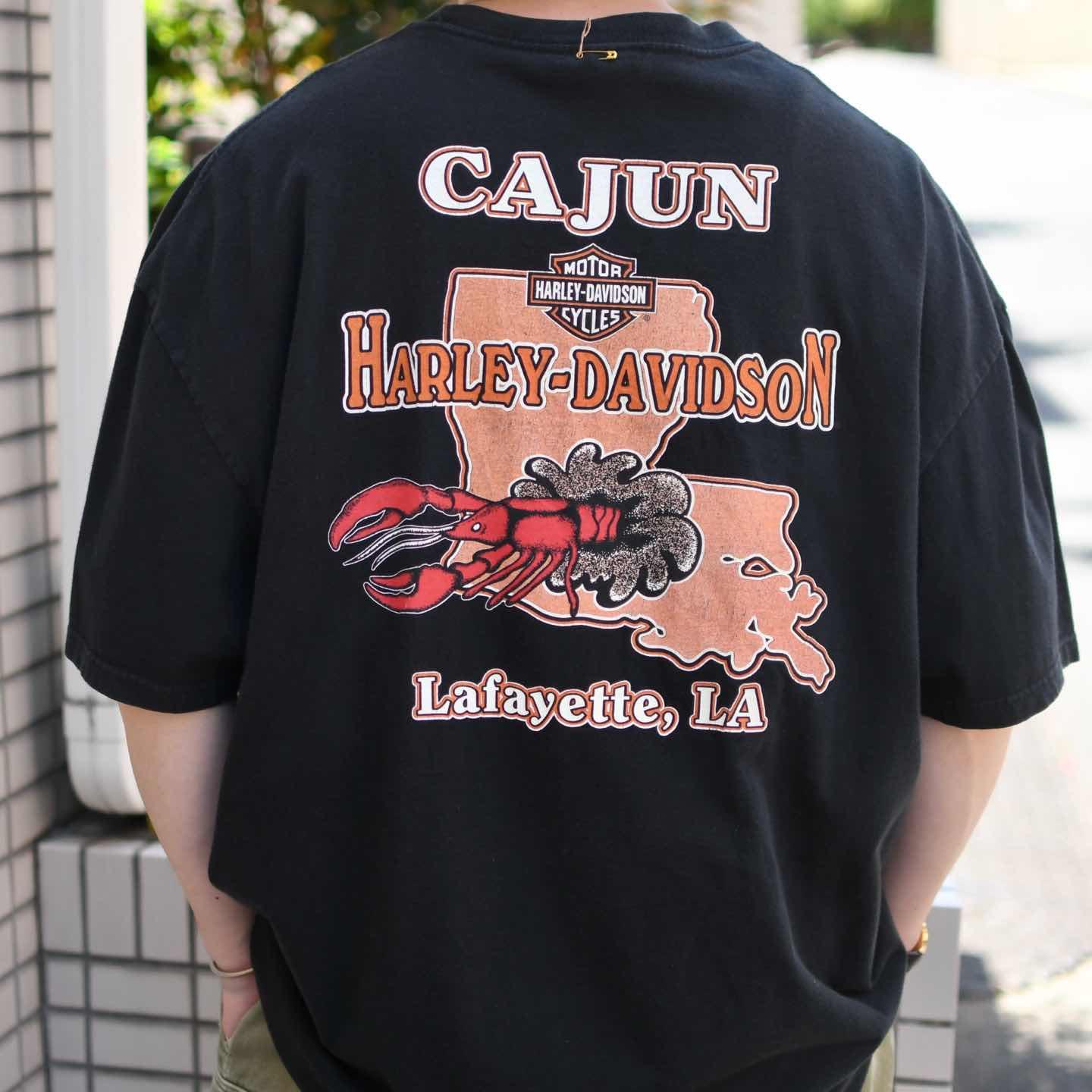 古着通販】古着 Harley Davidson プリントTシャツ Tシャツ ブラック 黒