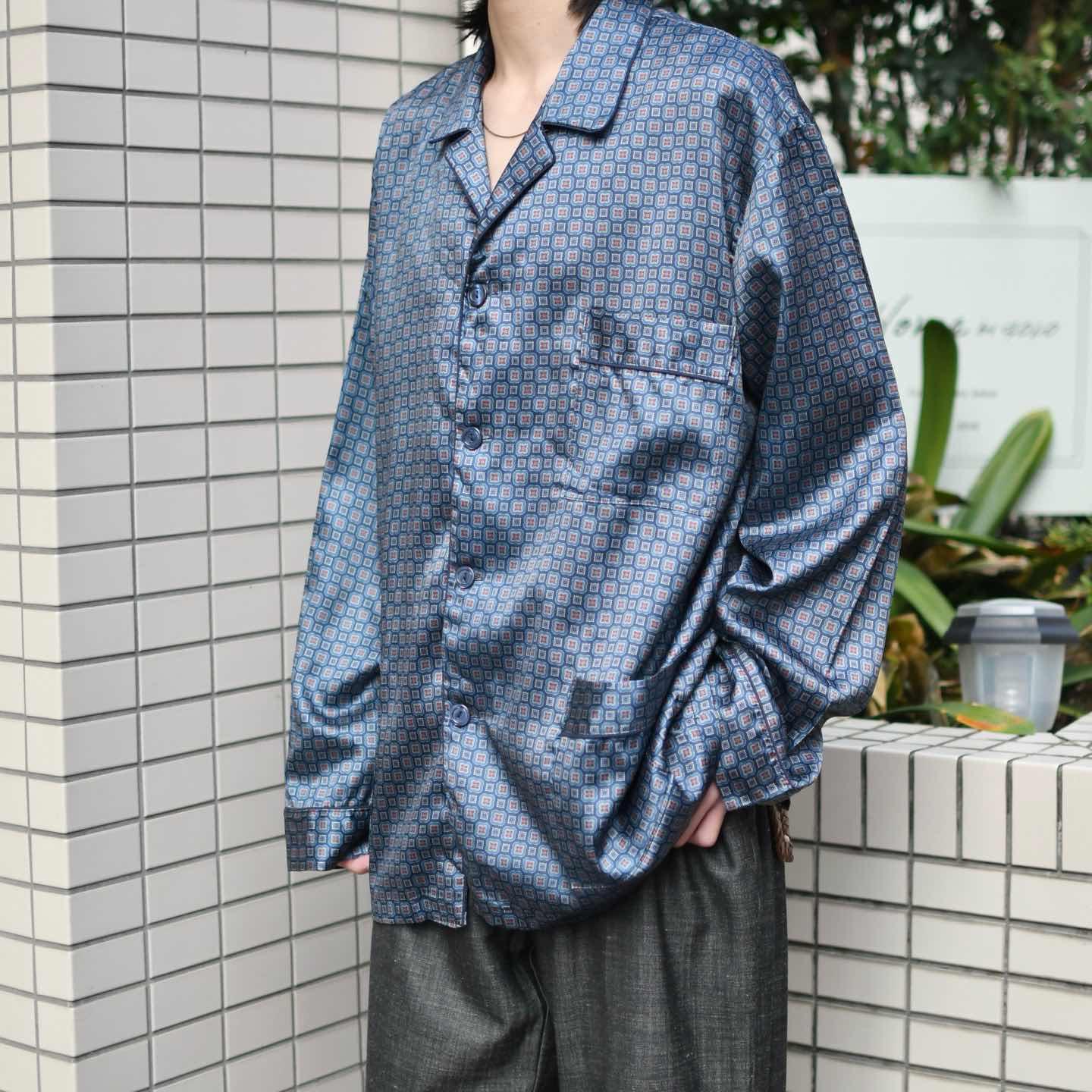 古着通販】古着 ユーロ サテン パジャマシャツ 総柄シャツ 柄シャツ 古着通販】古着 ユーロ サテン パジャマシャツ 総柄シャツ 柄シャツ