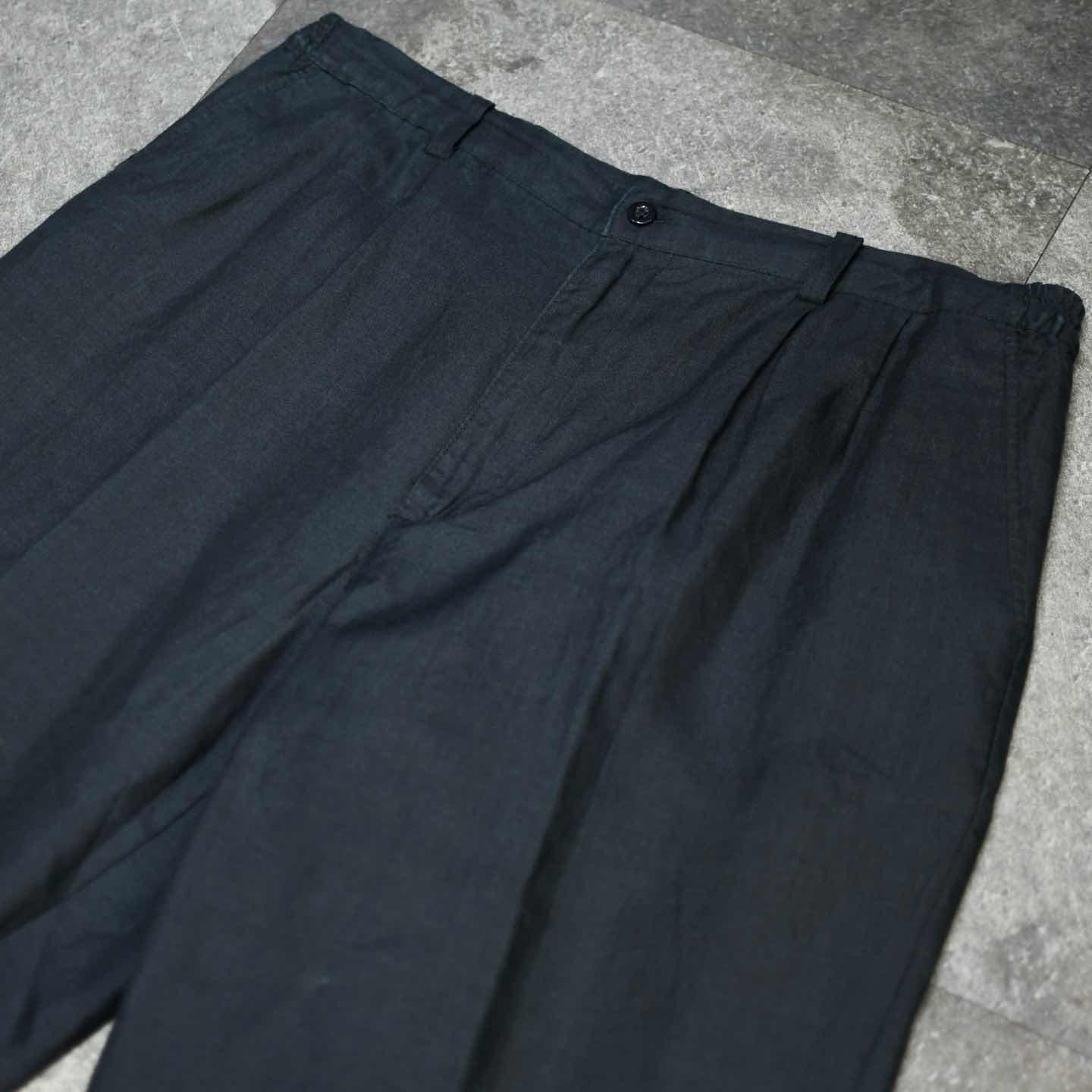 古着通販】古着 スペシャル リネン ブラック ワイドパンツ スラックス
