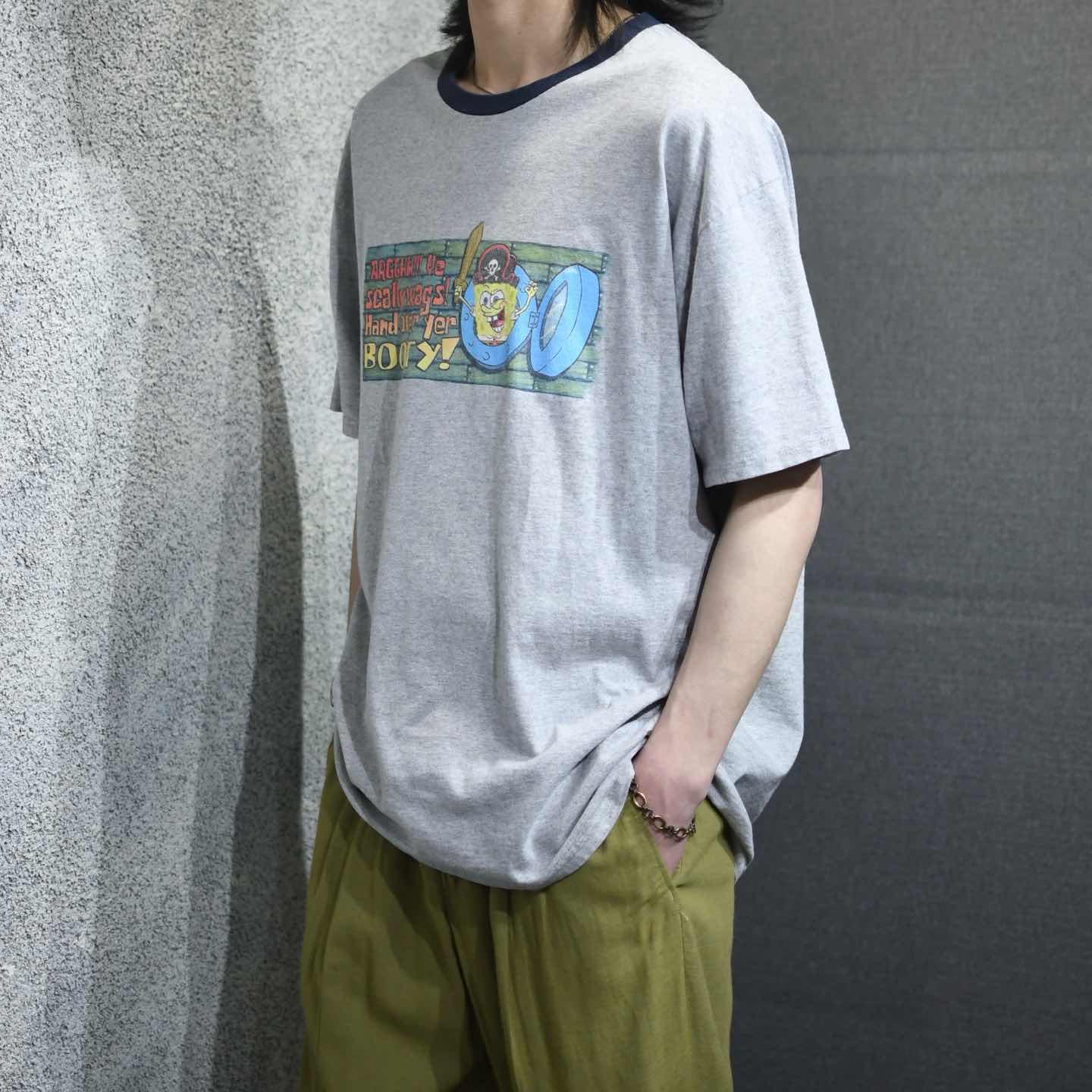 古着通販】古着 スポンジボブ プリントTシャツ Tシャツ 半袖Tシャツ