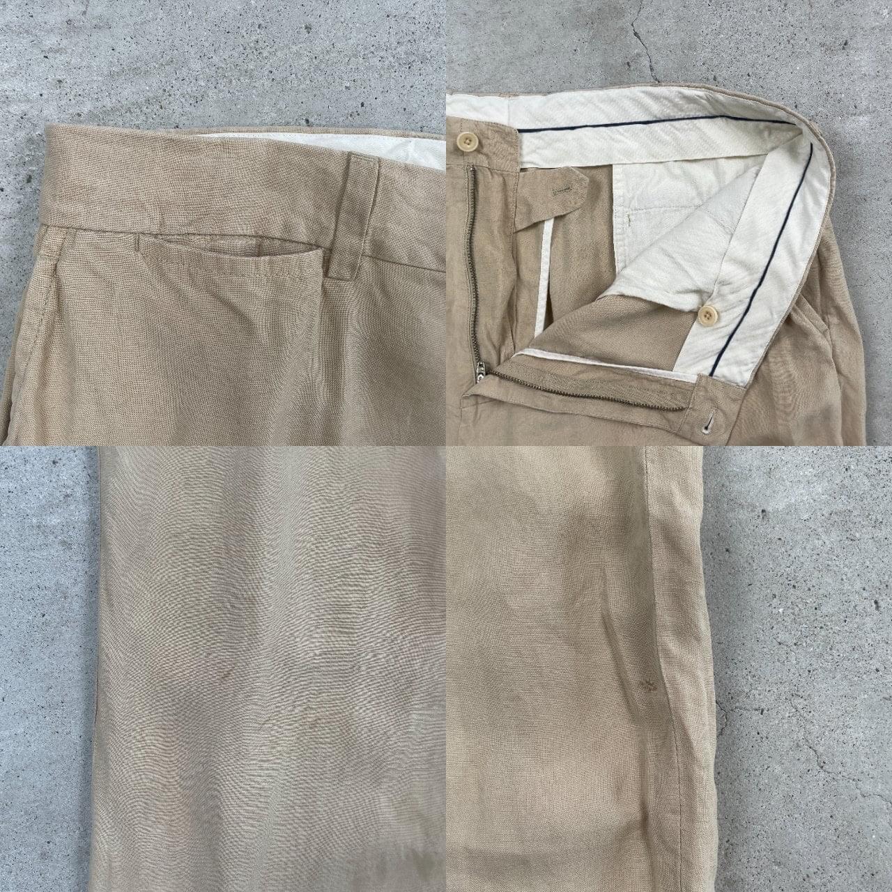 パンツ 90s Ralph Lauren Linen Silk Slacks 32/30 楽天市場】90s POLO RALPH LAUREN ノータック リネン シルク