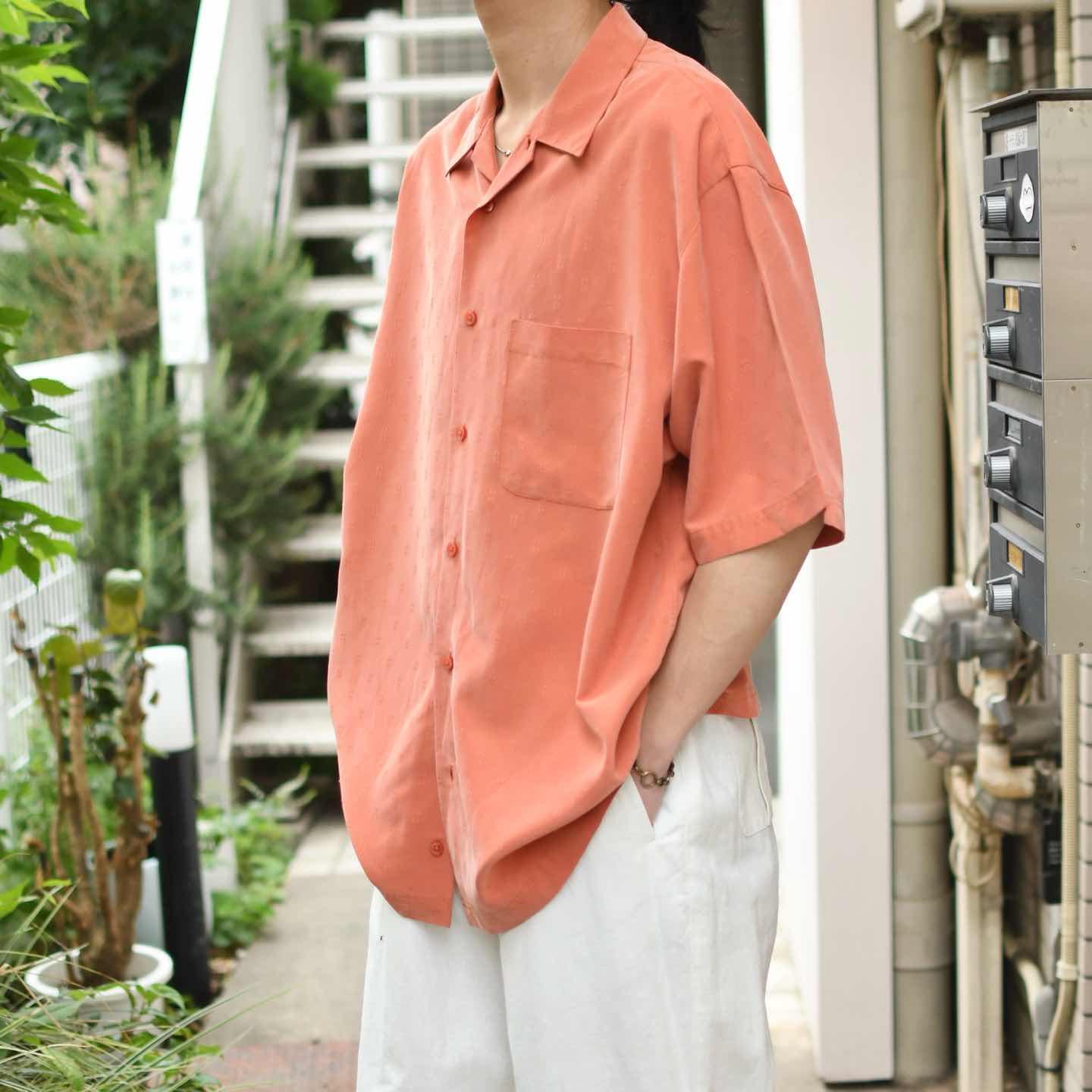 古着通販】古着 haggar レーヨンシャツ 半袖シャツ デザインシャツ