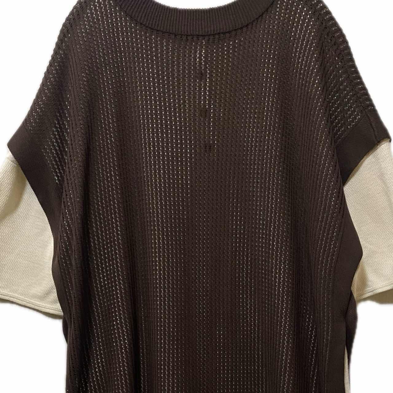 古着通販】00s セレクトショップo.e.m美品ロングクロシェメッシュVEST