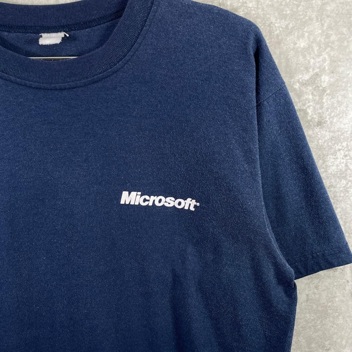 古着通販】00年代 Microsoft マイクロソフト 企業ロゴ プリントTシャツ 