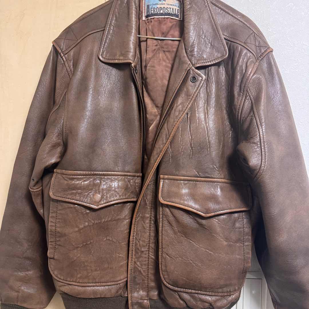 古着通販】AEROPOSTALE ヴィンテージ レザーフライトジャケット 本革