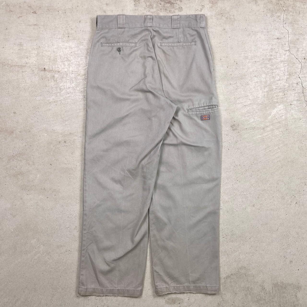 古着 DICKIES ダック ダブルニー ペインターパンツ グレー フェード 古着 DICKIES ダック ダブルニー ペインターパンツ グレー フェード