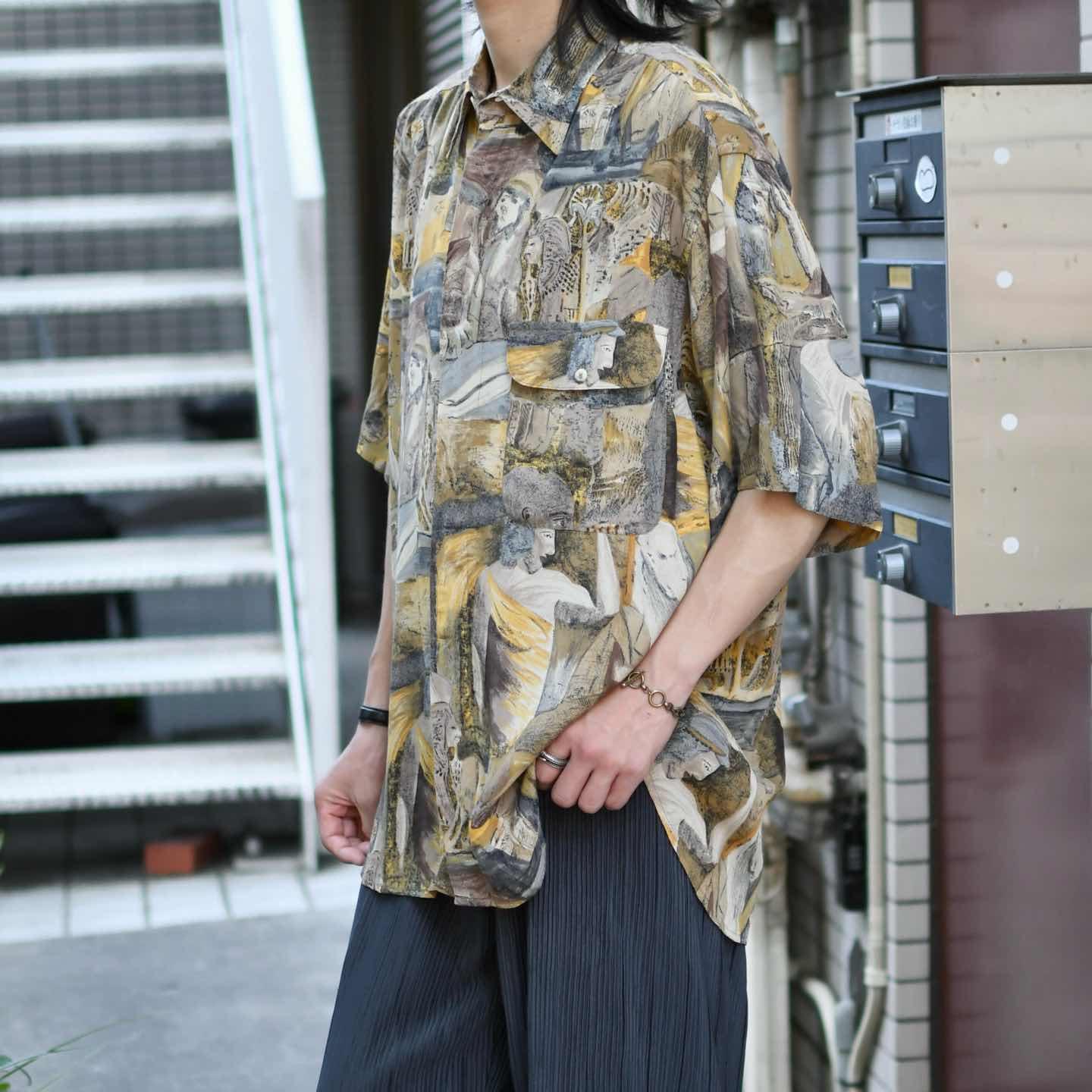 希少品✴︎90sヴィンテージ ペイズリー柄 ステンカラーコート 総柄 イタリア製 希少品✴︎90sヴィンテージ ペイズリー柄 ステンカラーコート 総柄