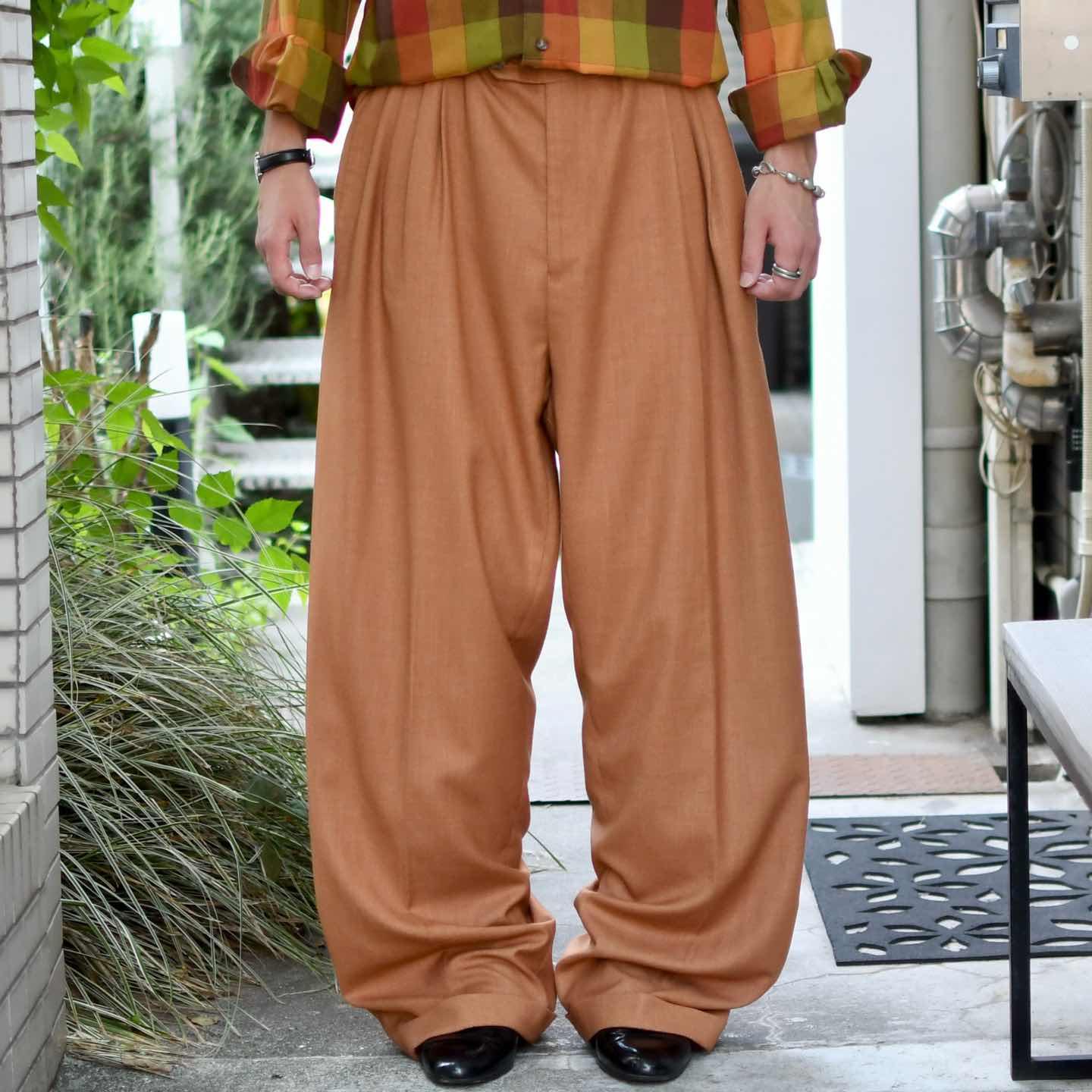 古着通販】古着 SEAN JOHN 4tuck レーヨン混 ワイドパンツ スラックス