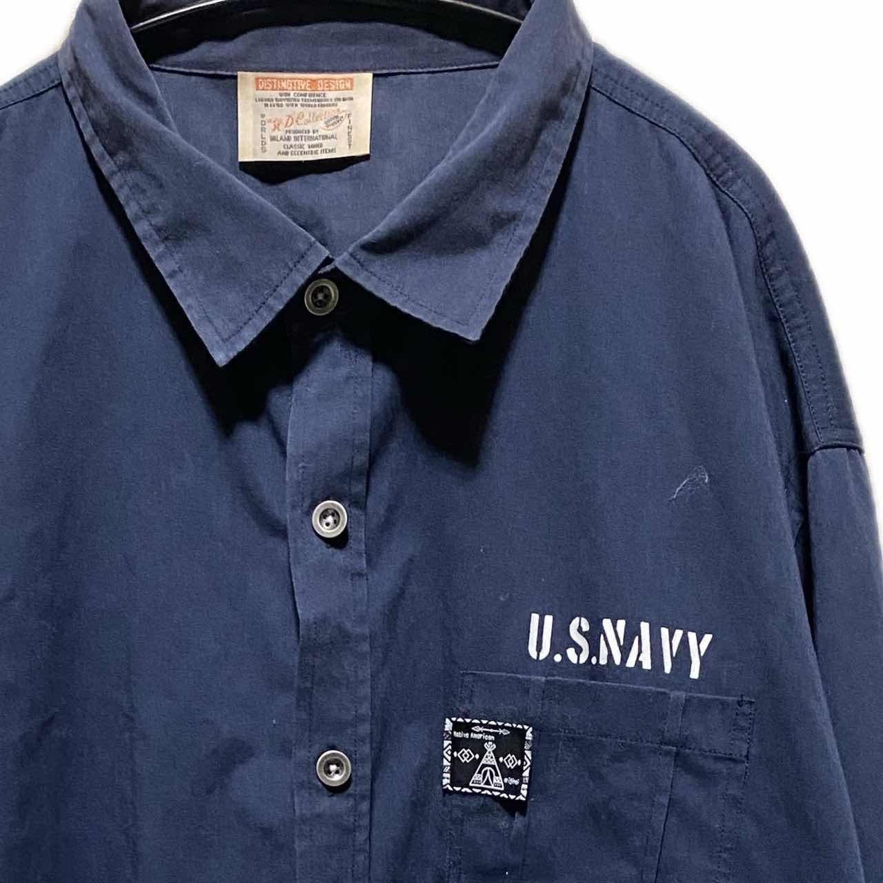 古着通販】90s コレクションタグ ダブルネーム ワークシャツ F VINTAGE