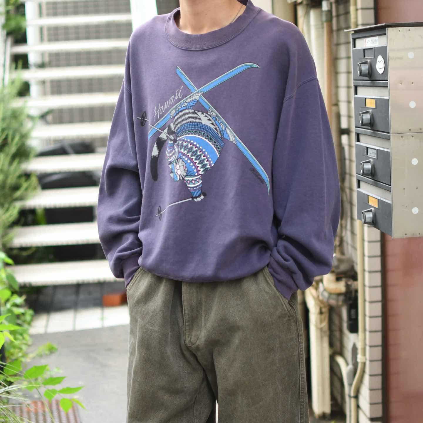 古着通販】古着 crazy shirt クリバンキャット 茄子紺 フェード