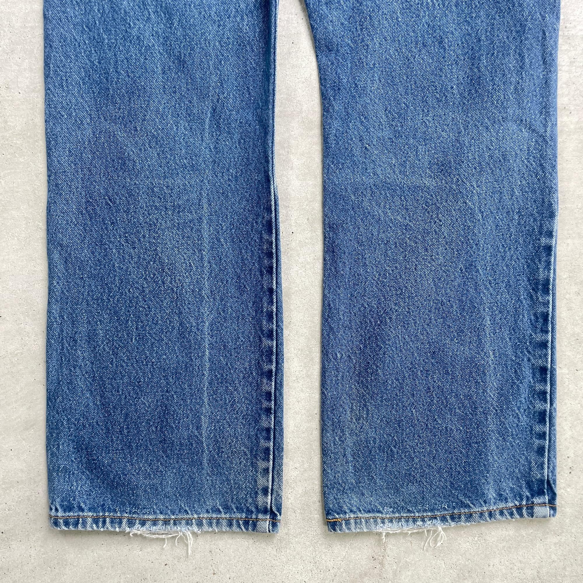 リーバイス527ブーツカットデニムホワイトデニムフレアデニムジーンズ白古着w36 1990s Levis 517 Boots Cut White Denim Youth Size / USA 90年代