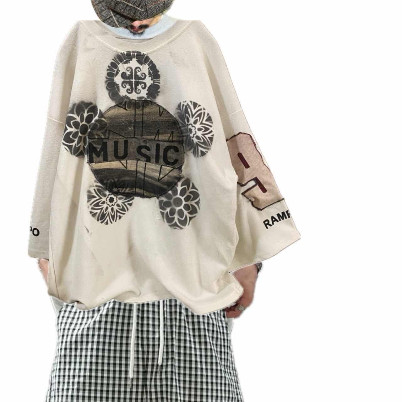 古着通販】80s BOXシルエット7分袖 リメイク ガゼットV NMNL サークル