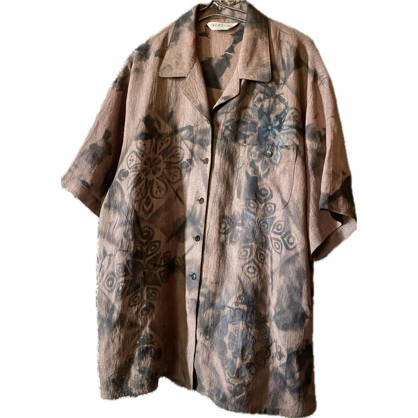 DELICE TOKYOSTYLE 70s crackアート　リメイクシャツ　XL 古着通販】DELICE TOKYOSTYLE 70s crackアート リメイクシャツ XL