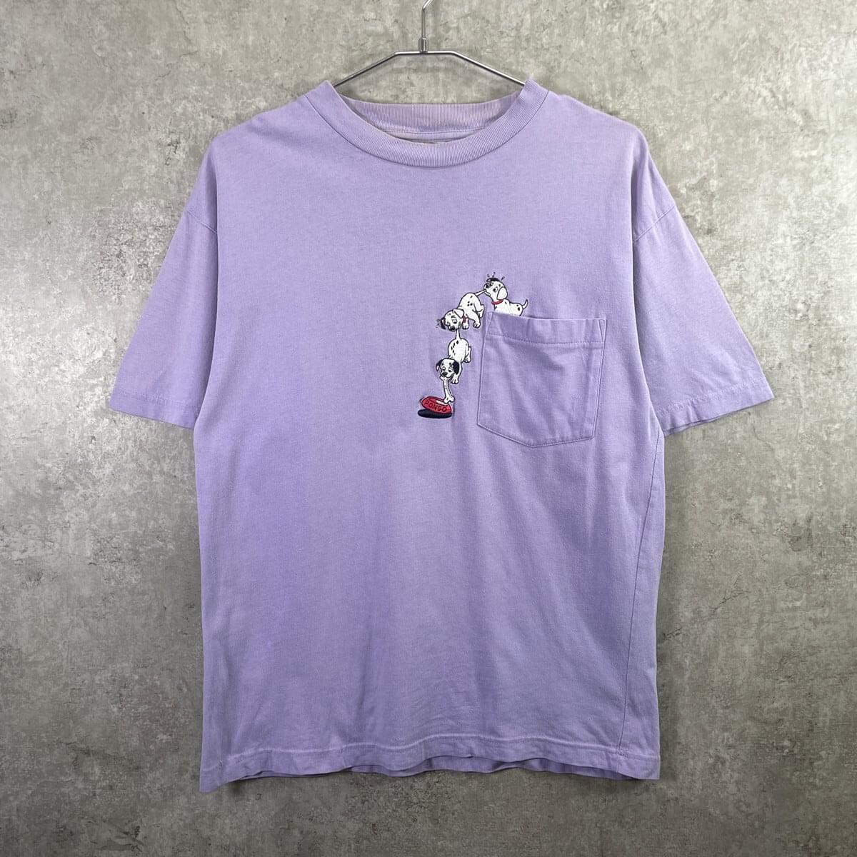 古着通販】Disney ディズニー 101匹わんちゃん キャラクター刺繍 ポケT