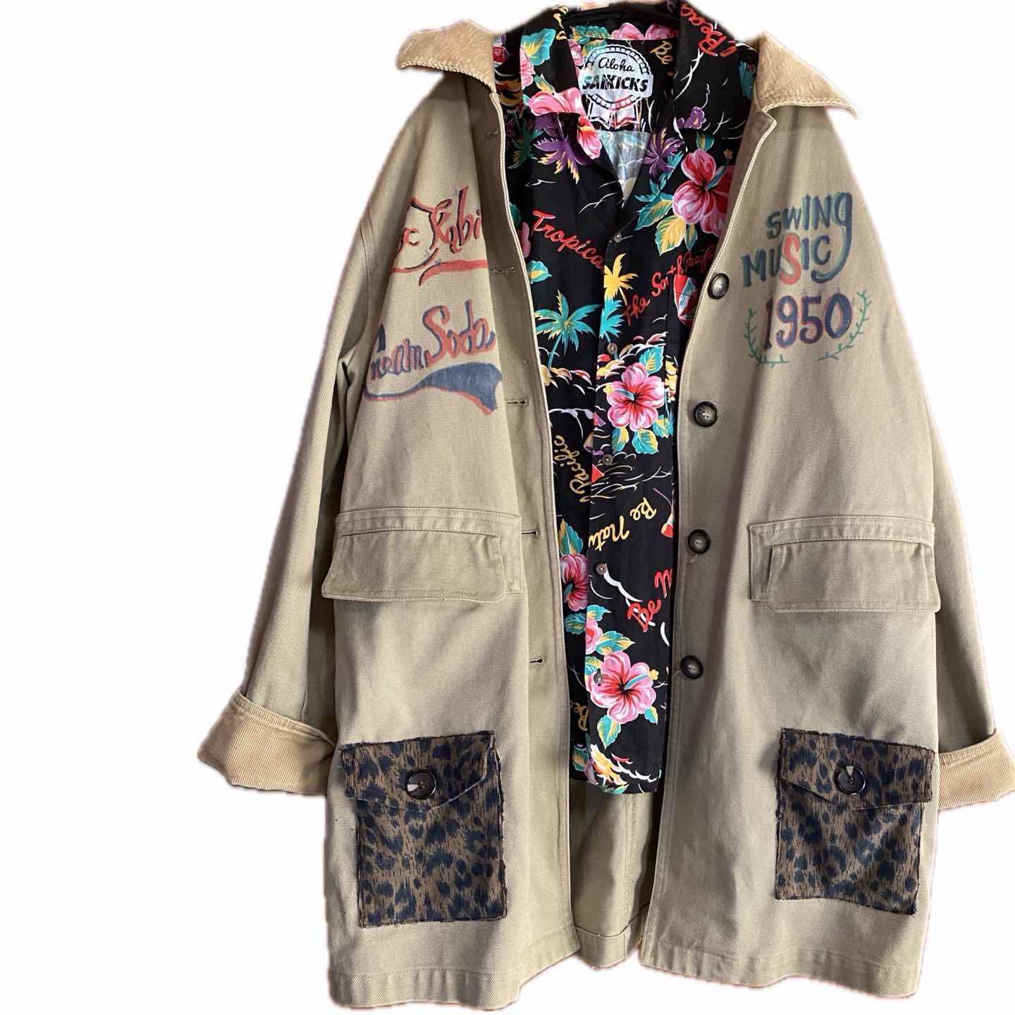 90s select shop【特注1点物】crazy サイケパッチワークM65 古着通販】90s select shop【特注1点物】crazy サイケパッチワークM65