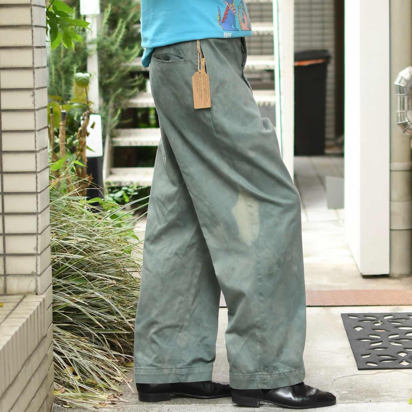 古着通販】古着 usarmy 50's チノパン 後染め アメリカ軍 ワイドパンツ