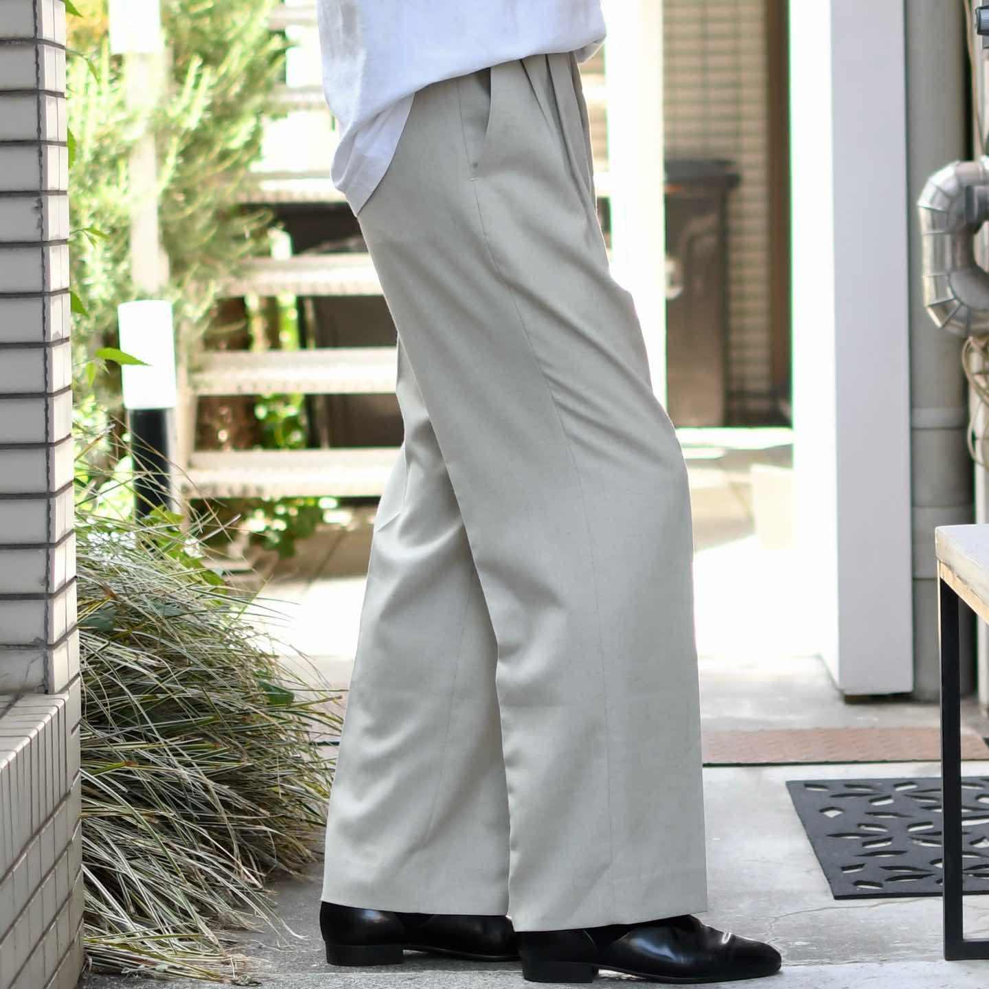 古着通販】古着 レーヨン 2タック スラックス ワイドパンツ タック