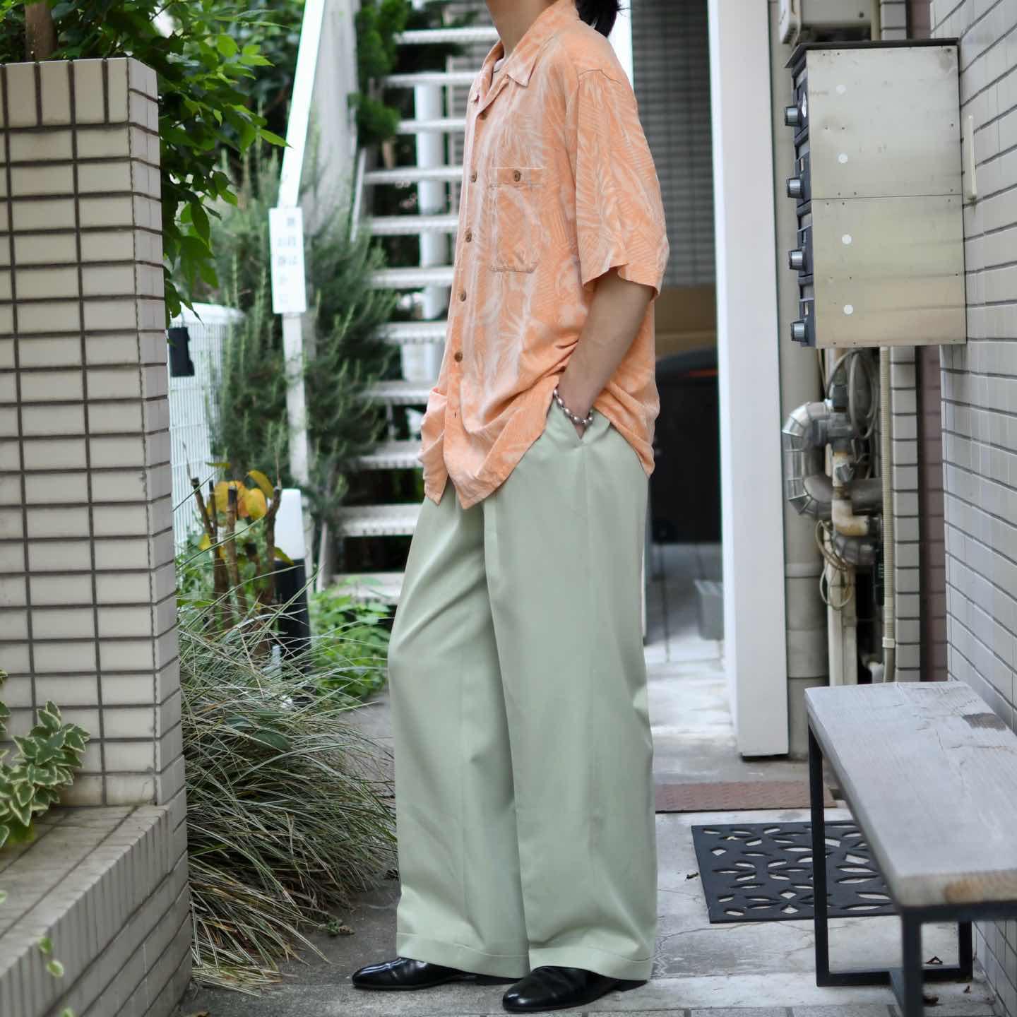古着 ジャガード織り アロハシャツ シルクシャツ 半袖シャツ アイボリー 生成り 古着通販】古着 ジャガード織り アロハシャツ 半袖シャツ シルクシャツ