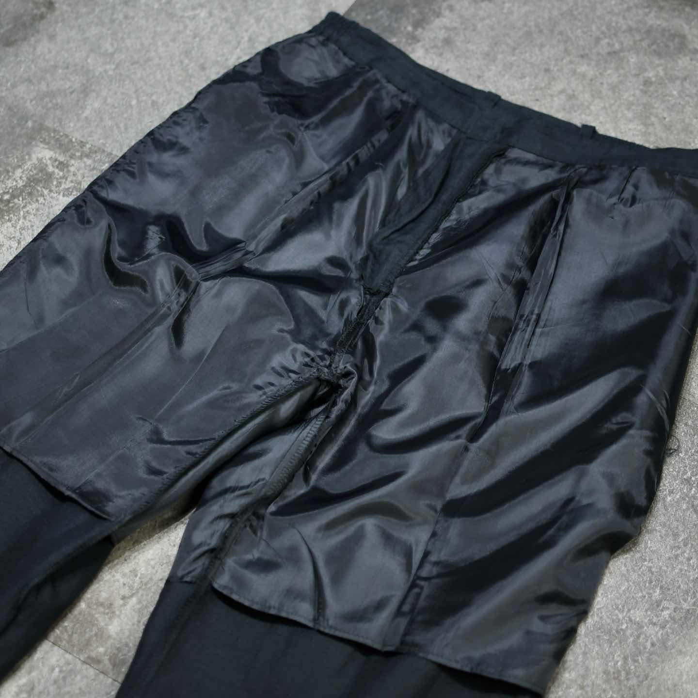 古着通販】古着 スペシャル リネン ブラック ワイドパンツ スラックス 古着通販】古着 スペシャル リネン ブラック ワイドパンツ スラックス