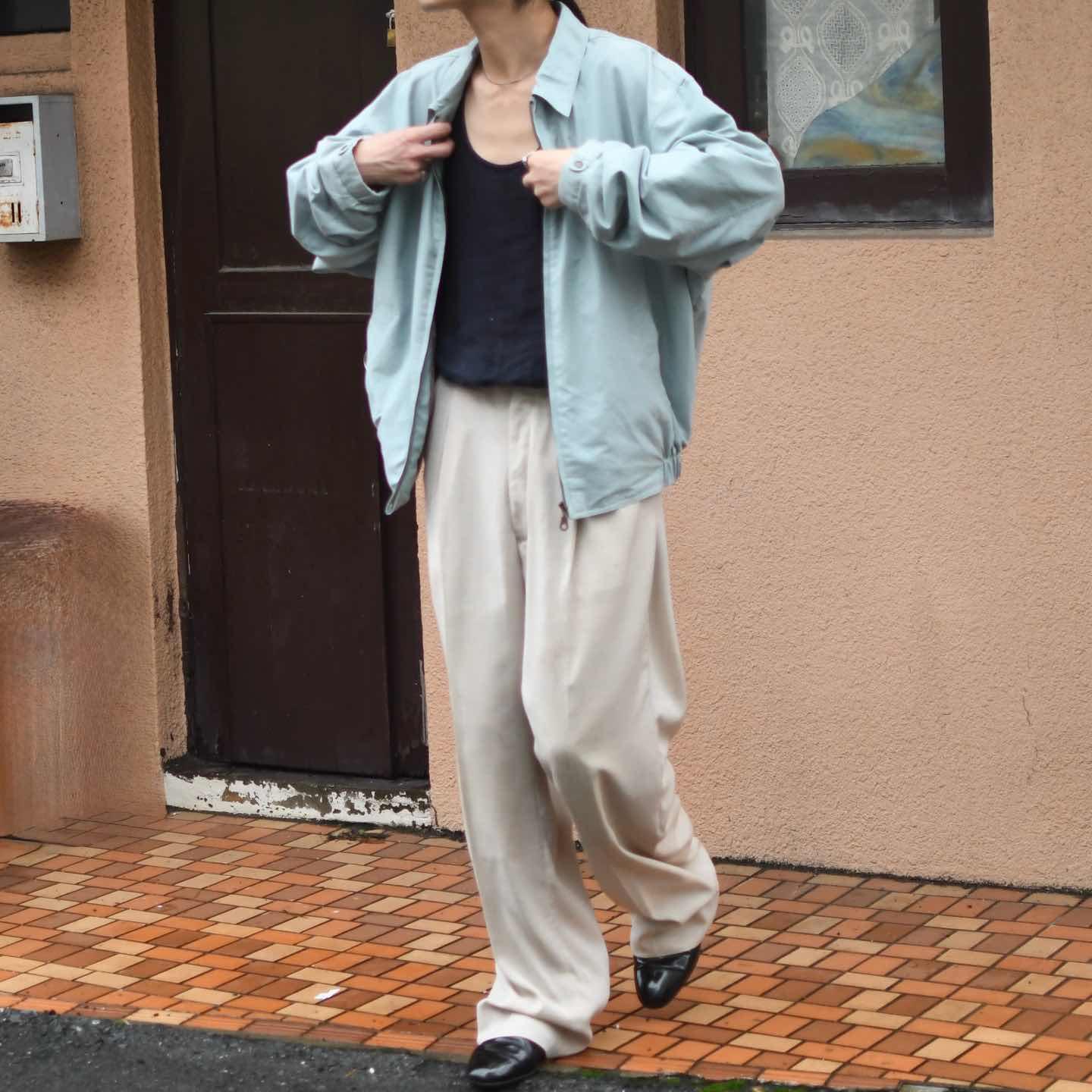 古着通販】古着 PRONTI 杢調 レーヨン混 ワイドパンツ スラックス