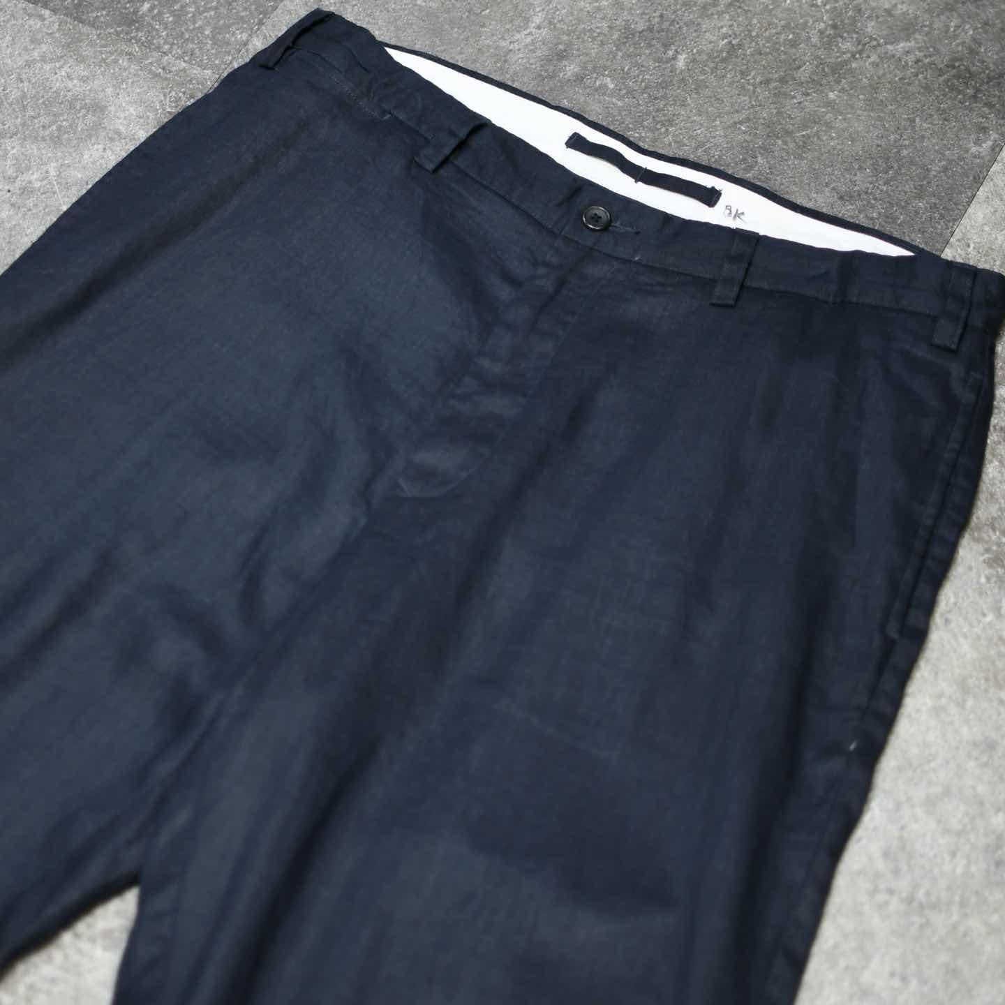 古着通販】古着 NAUTICA ブラック リネンパンツ ワイドパンツ