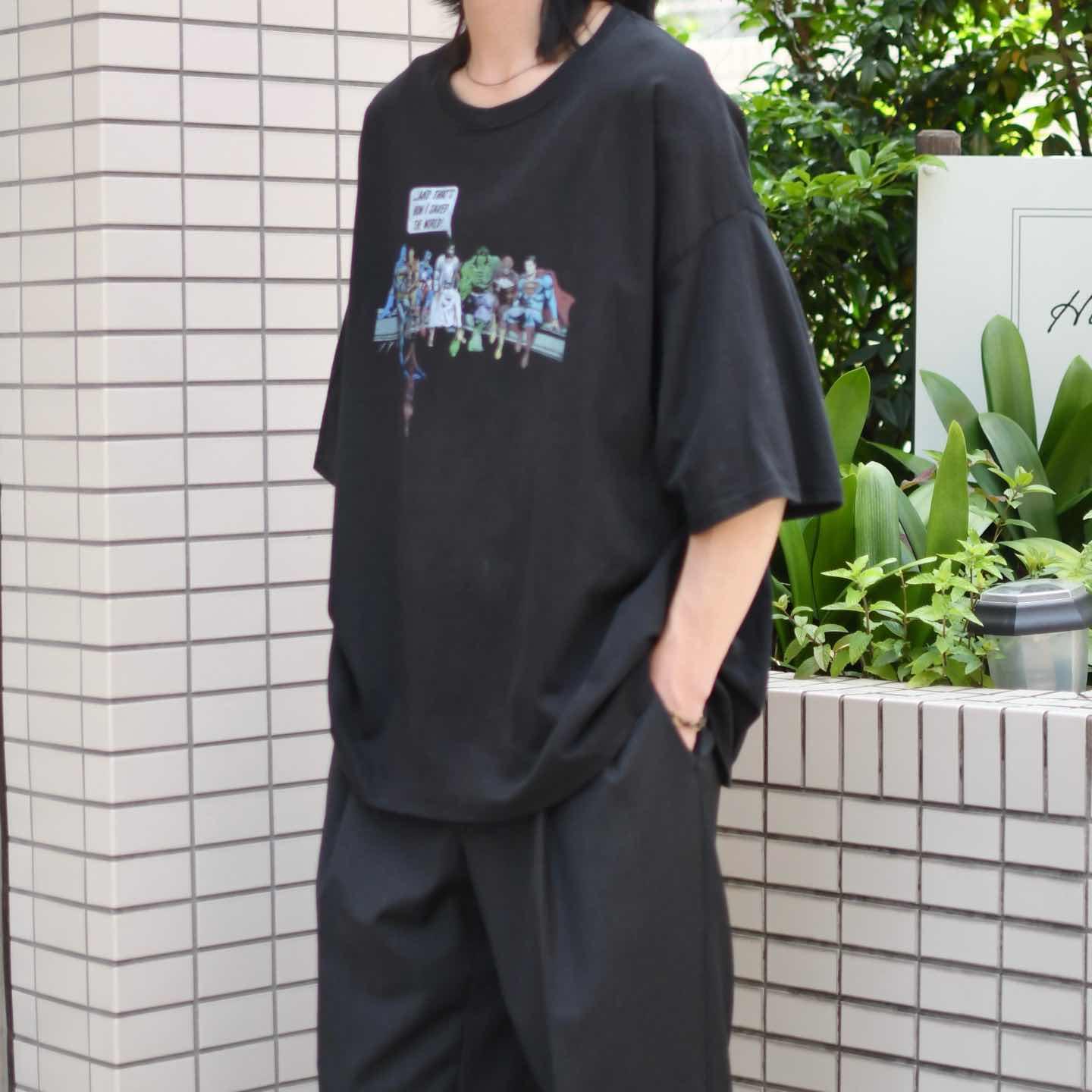 古着通販】古着 MARVEL DC パロディ プリントTシャツ ショート丈 T