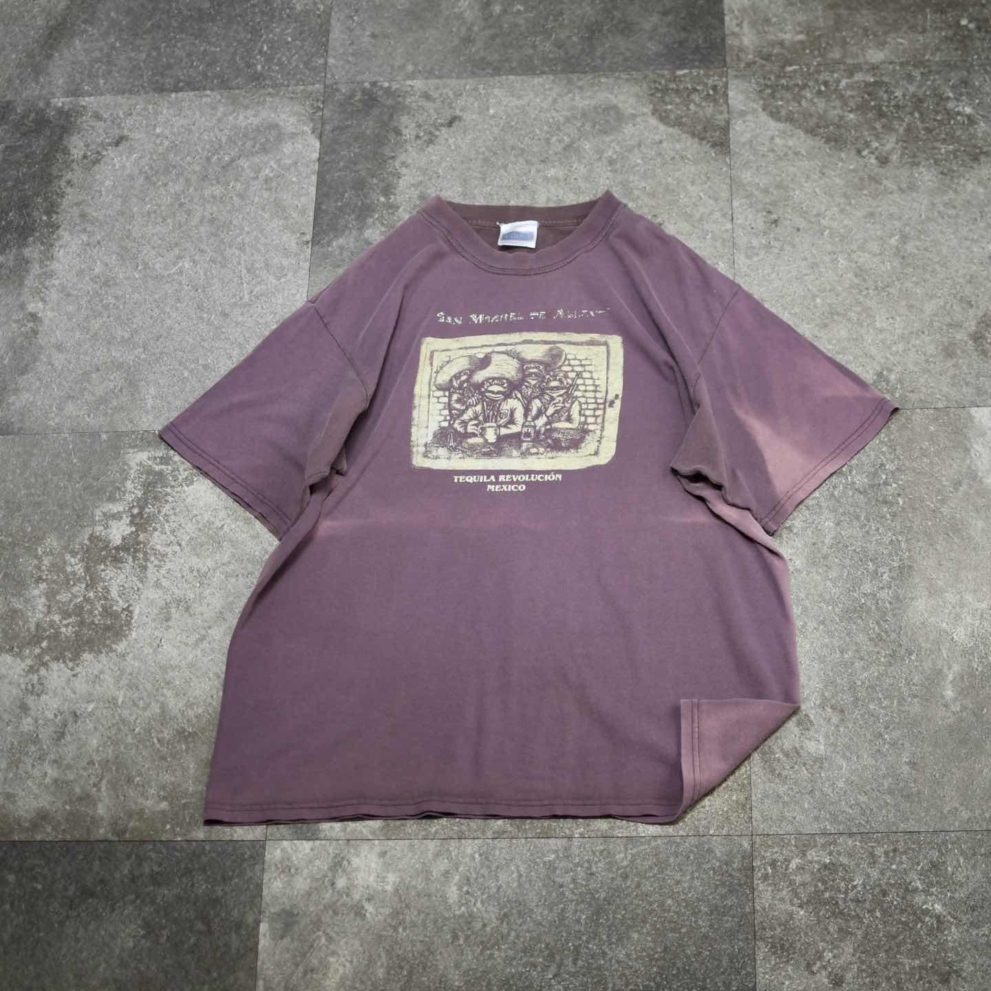 古着通販】古着 フェード メキシコ文化 テキーラ カエル Tシャツ