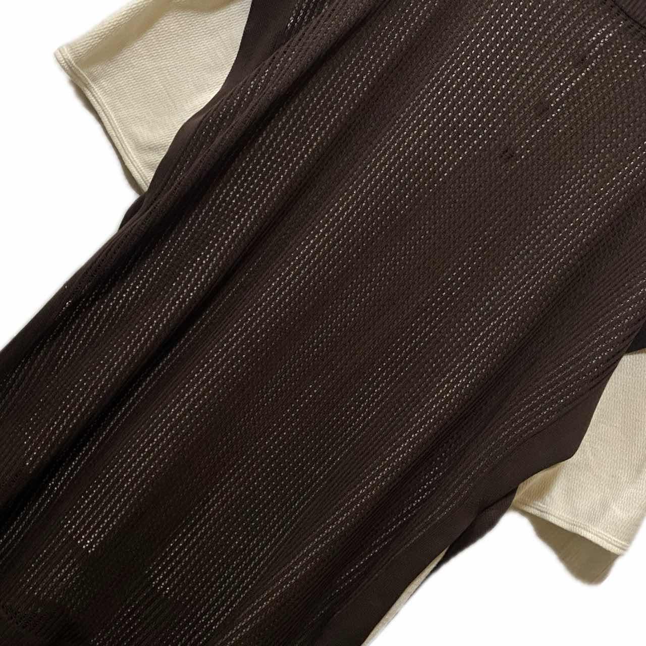 古着通販】00s セレクトショップo.e.m美品ロングクロシェメッシュVEST