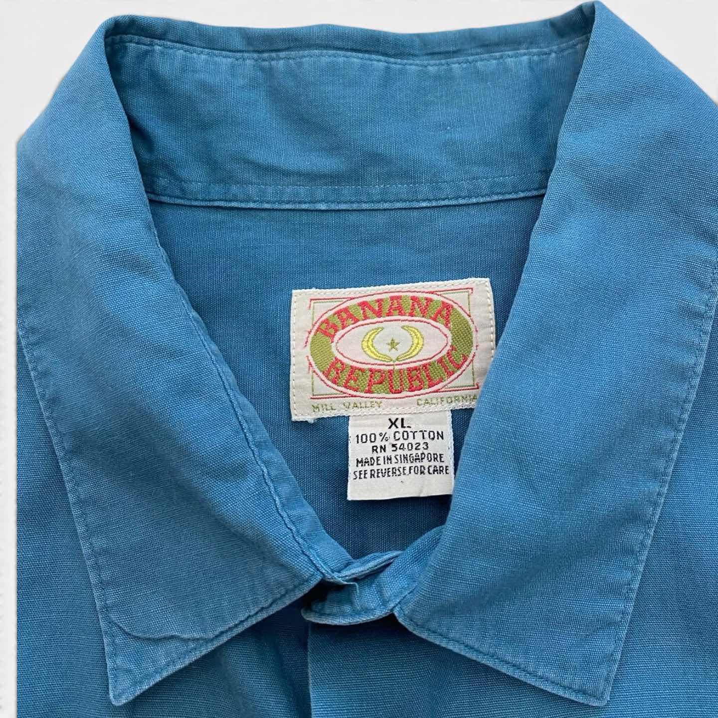 古着通販】80s BANANA REPUBLIC Cotton S/S Box Shirt バナナリ