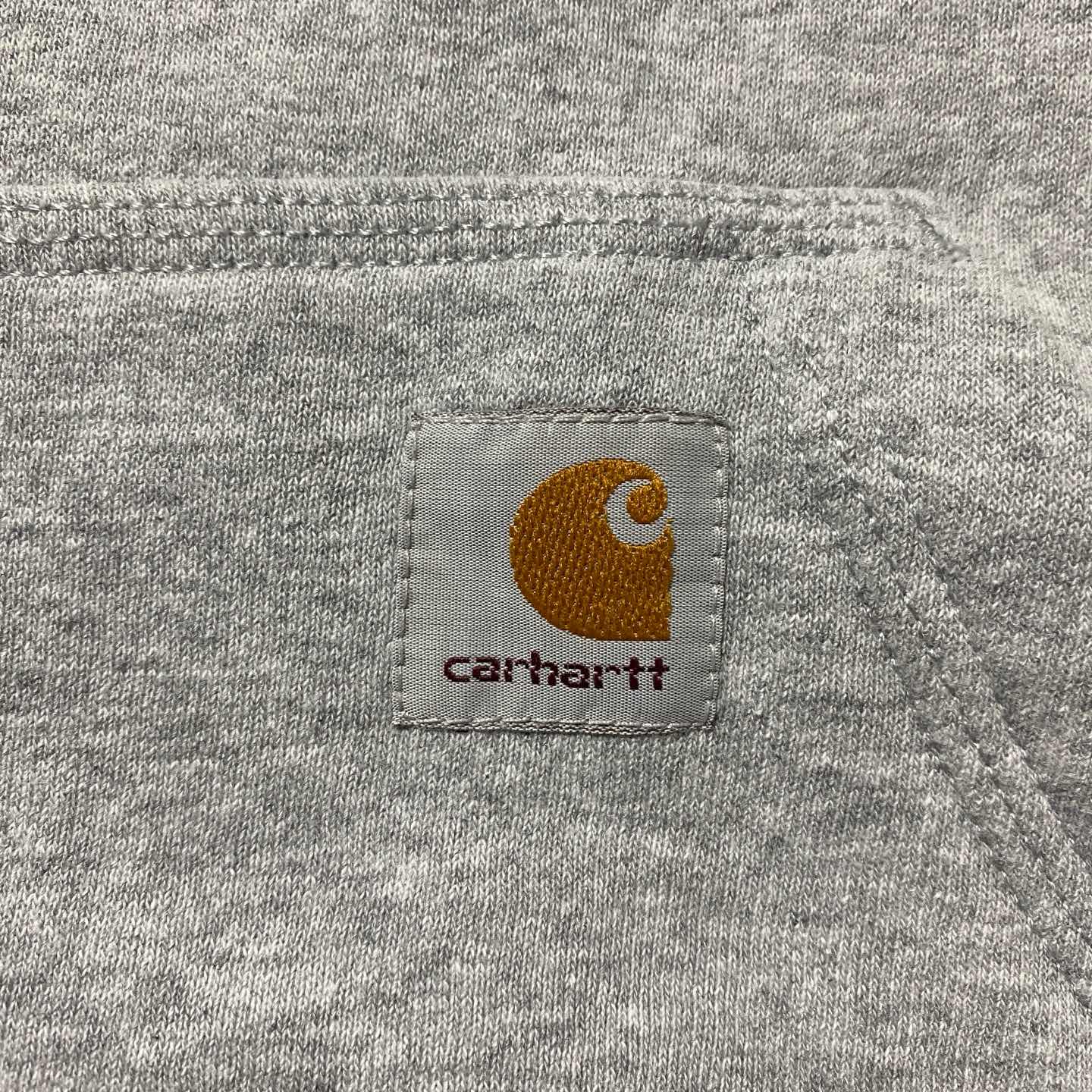 carhartt カーハート　ハーフジップ　刺繍企業ロゴ　グレー　スウェット 古着通販】carhartt カーハート ハーフジップ 刺繍企業ロゴ