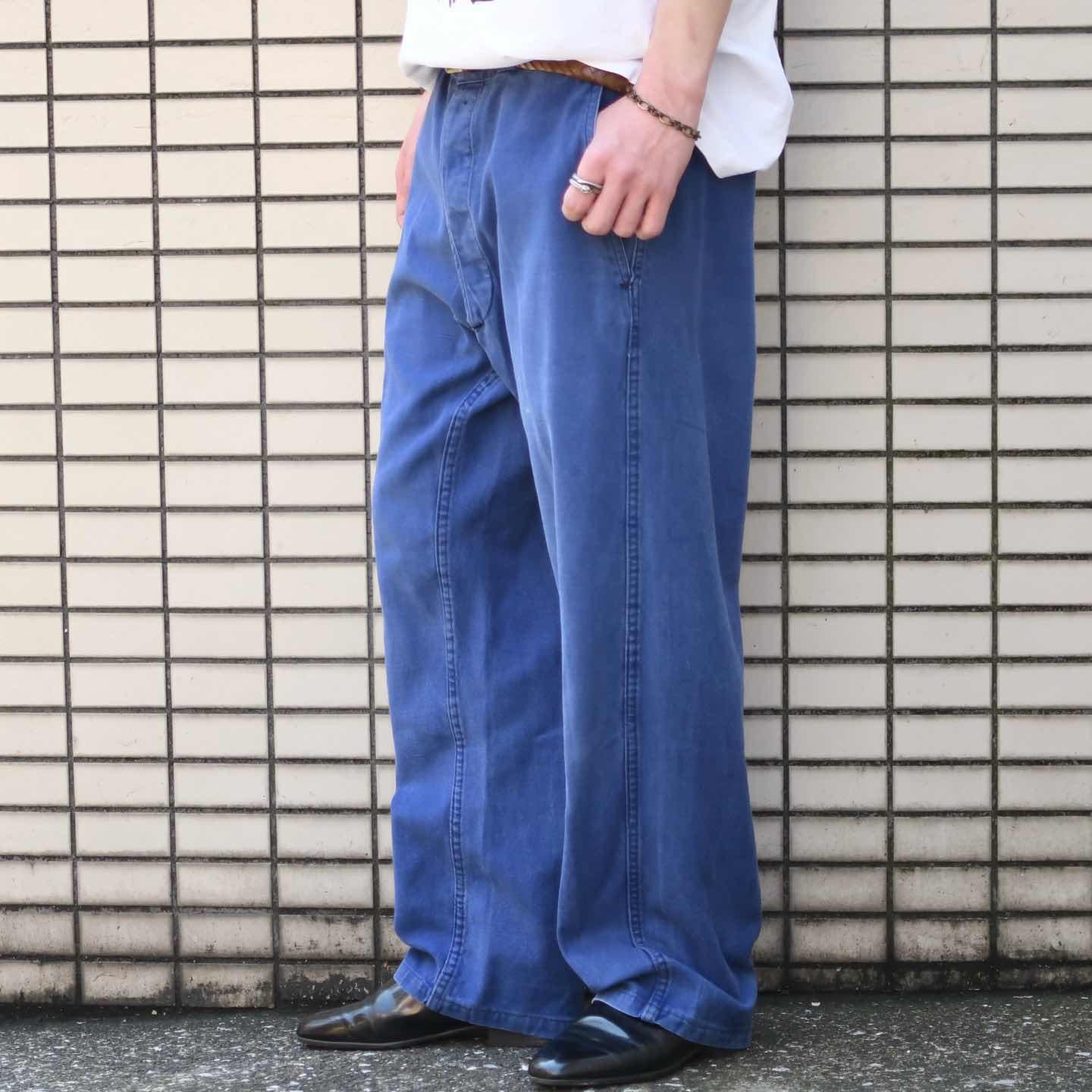 古着通販】古着 ユーロワーク ワークパンツ フェード ボロ ワイド