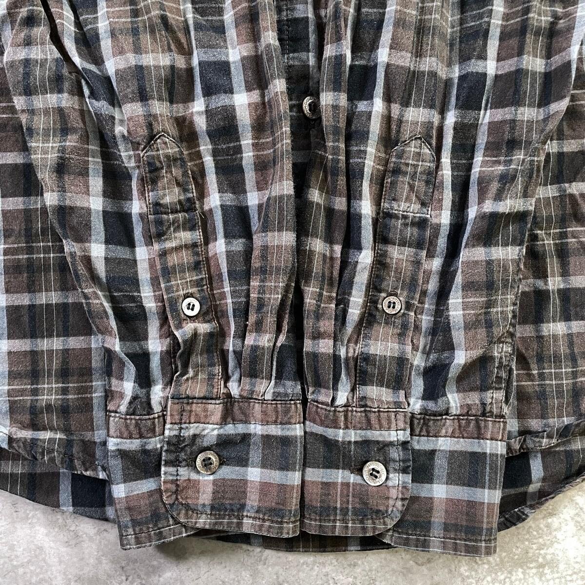 90-00年代 HYSTERIC GLAMOUR ヒステリックグラマー チェック 長袖 ボタンダウンシャツ メンズXL相当 古着 VINTAGE ヴィンテージ 初期黒タグ  古着 VINTAGE ヴィンテージ Y2K 古着通販】90-00年代 HYSTERIC GLAMOUR ヒステリックグラマー チェック