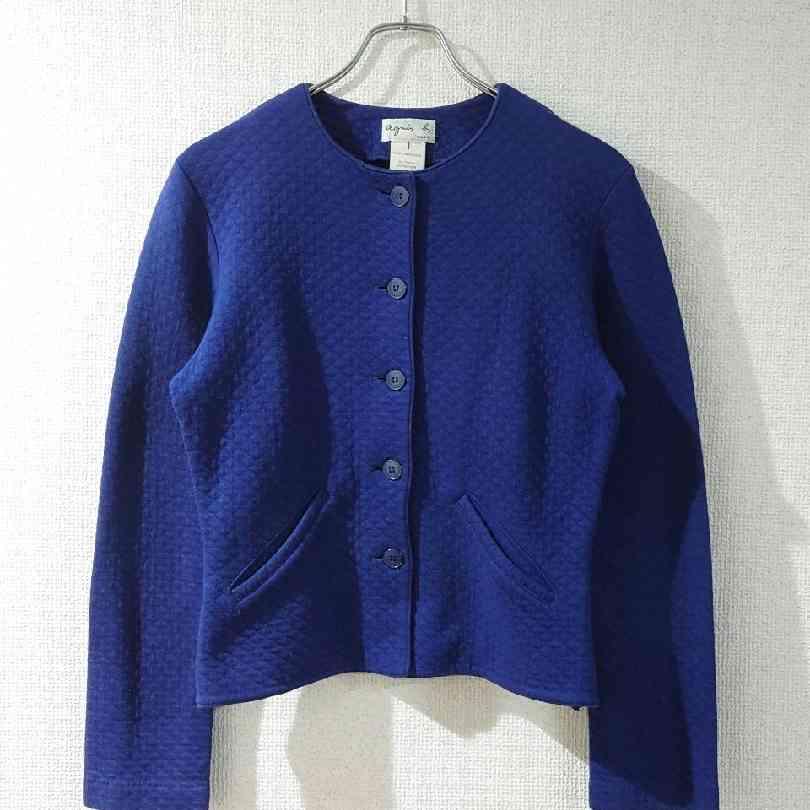 90s agnès b. フランス製 Padded Jacket 古着通販】90's agnes b. フランス製 Quilted collarless jacket Size
