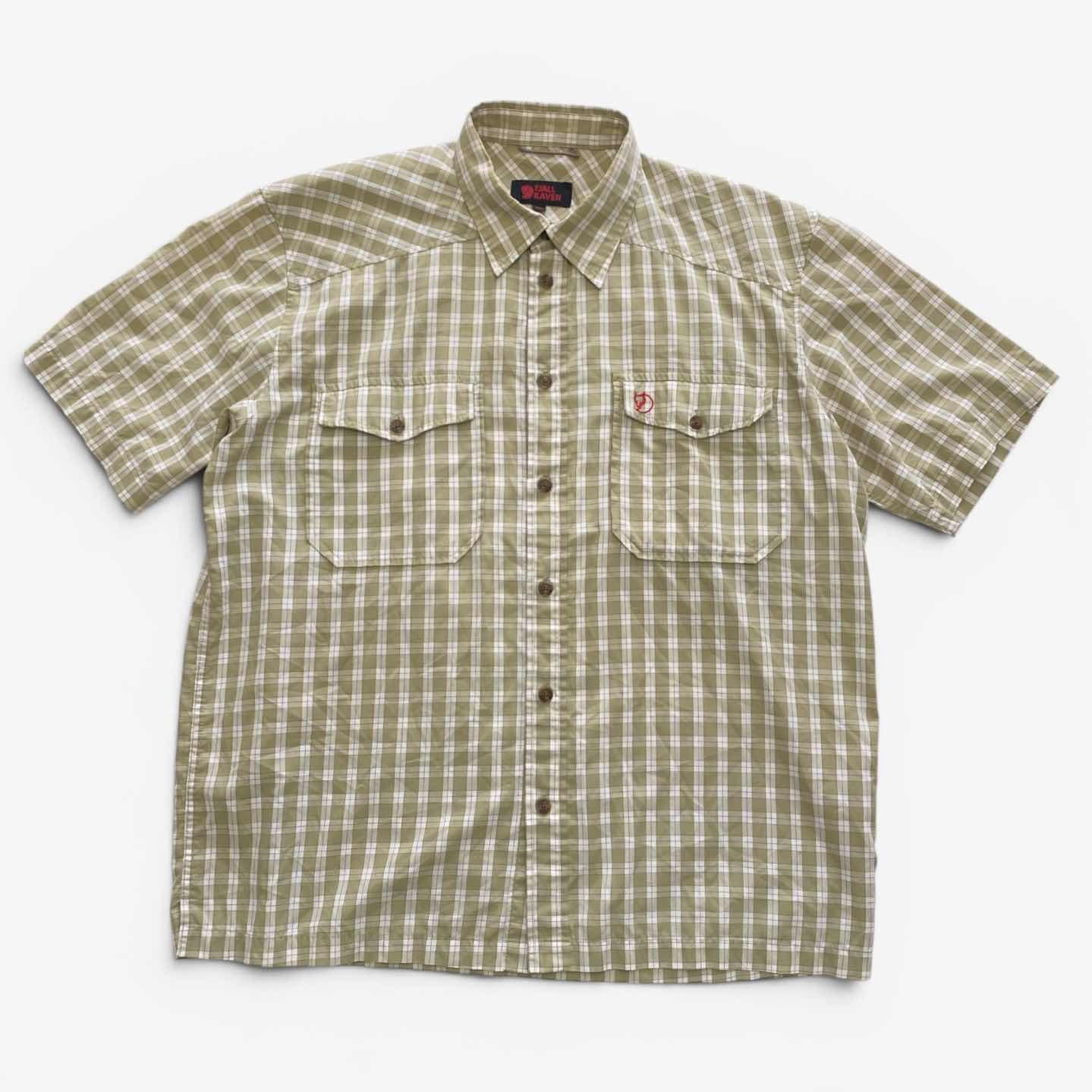 90s LANDS' END S&frasl;S Madras Check Shirt ランズエンド マドラスチェックシャツ 半袖 マルチカラー Mサイズ  インド製 ボタンダウンシャツ トラディショナル