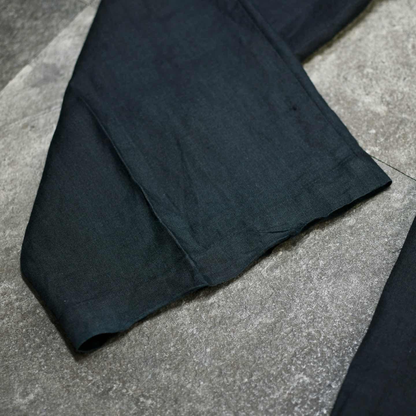 古着通販】古着 スペシャル リネン ブラック ワイドパンツ スラックス